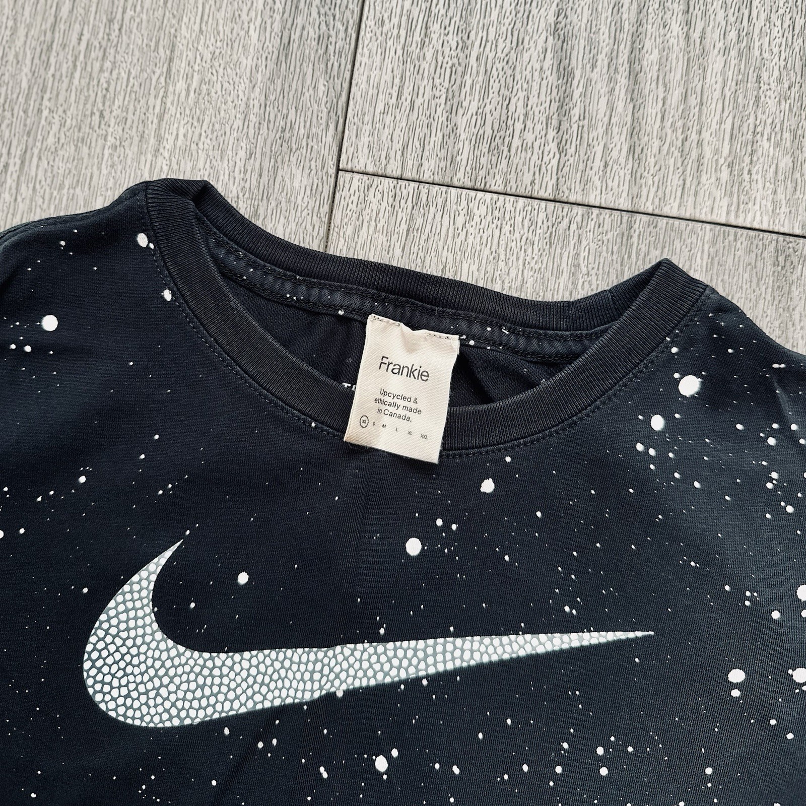 Frankie Collective Reworked Nike Crop Tee XS Paint Splatter