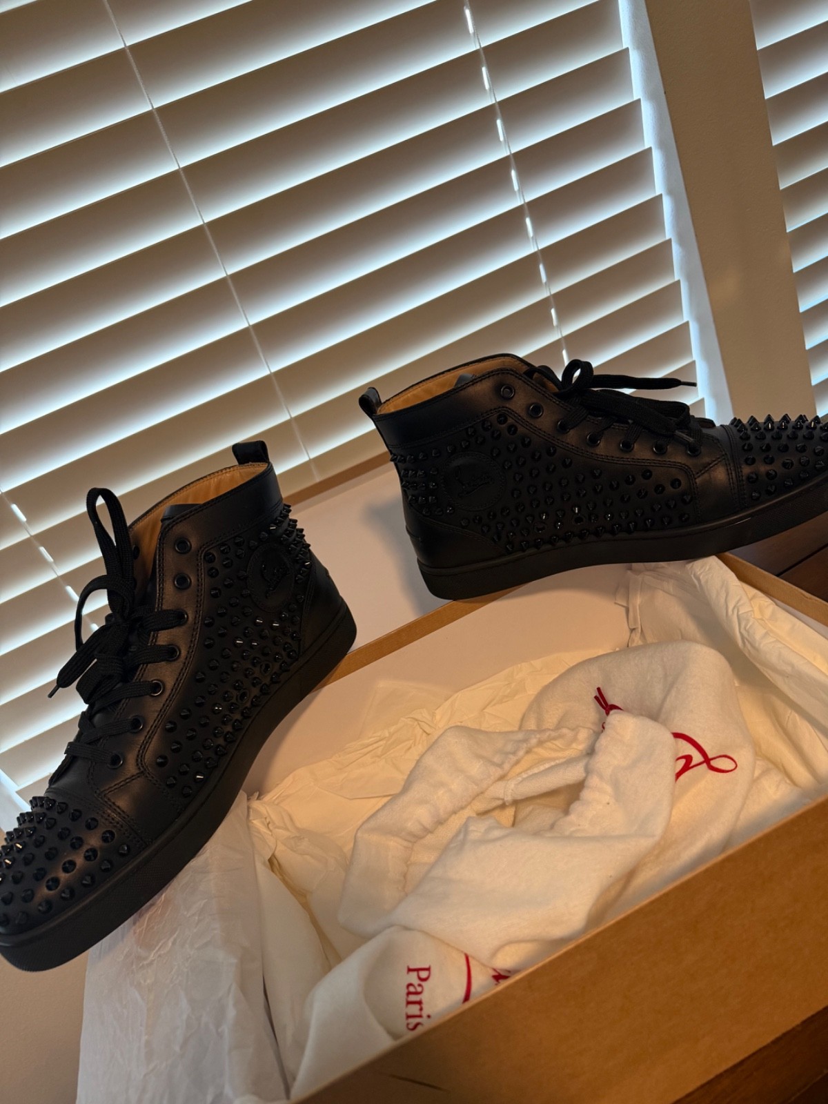 christian Louboutins classic black mens/w original box