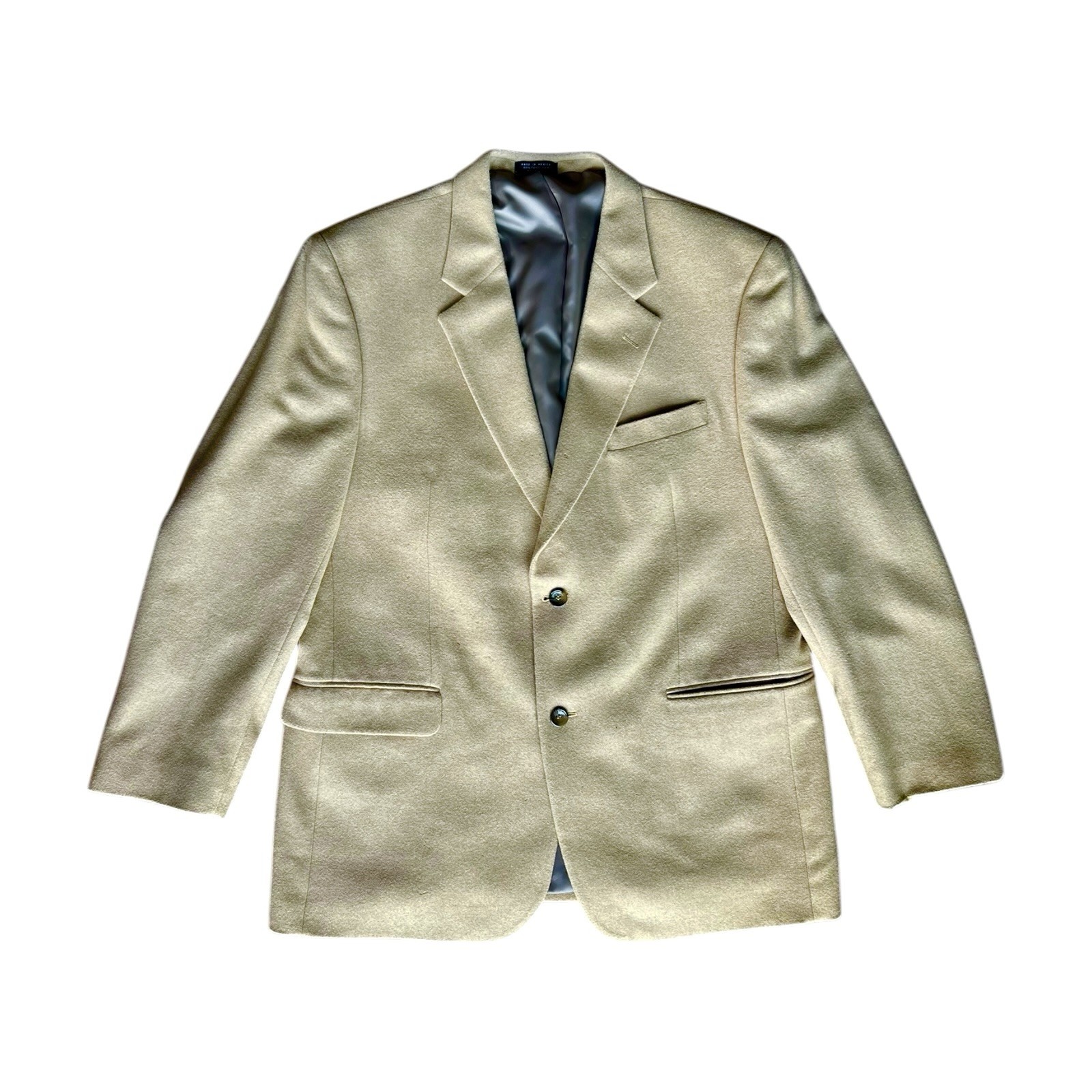 Botany 500 Mens Tan Beige 100% Fine Camel Hair Suit Blazer Jacket Sport Coat 44R