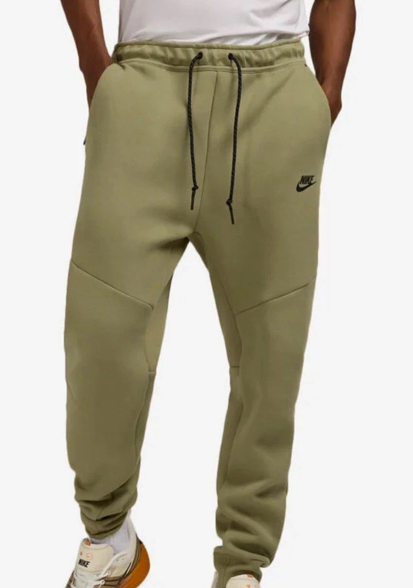 Nike Sportswear Tech Fleece Track Joggers Neutral Olive HV0959-277 Men sz Med