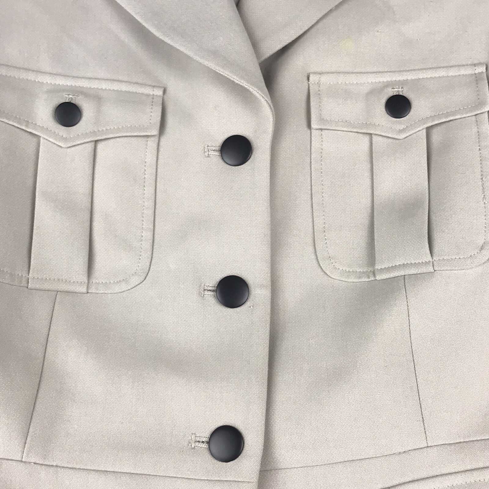 Robert Rodriguez Jacket Women’s 6 Beige Lined Coat Pockets Classy *