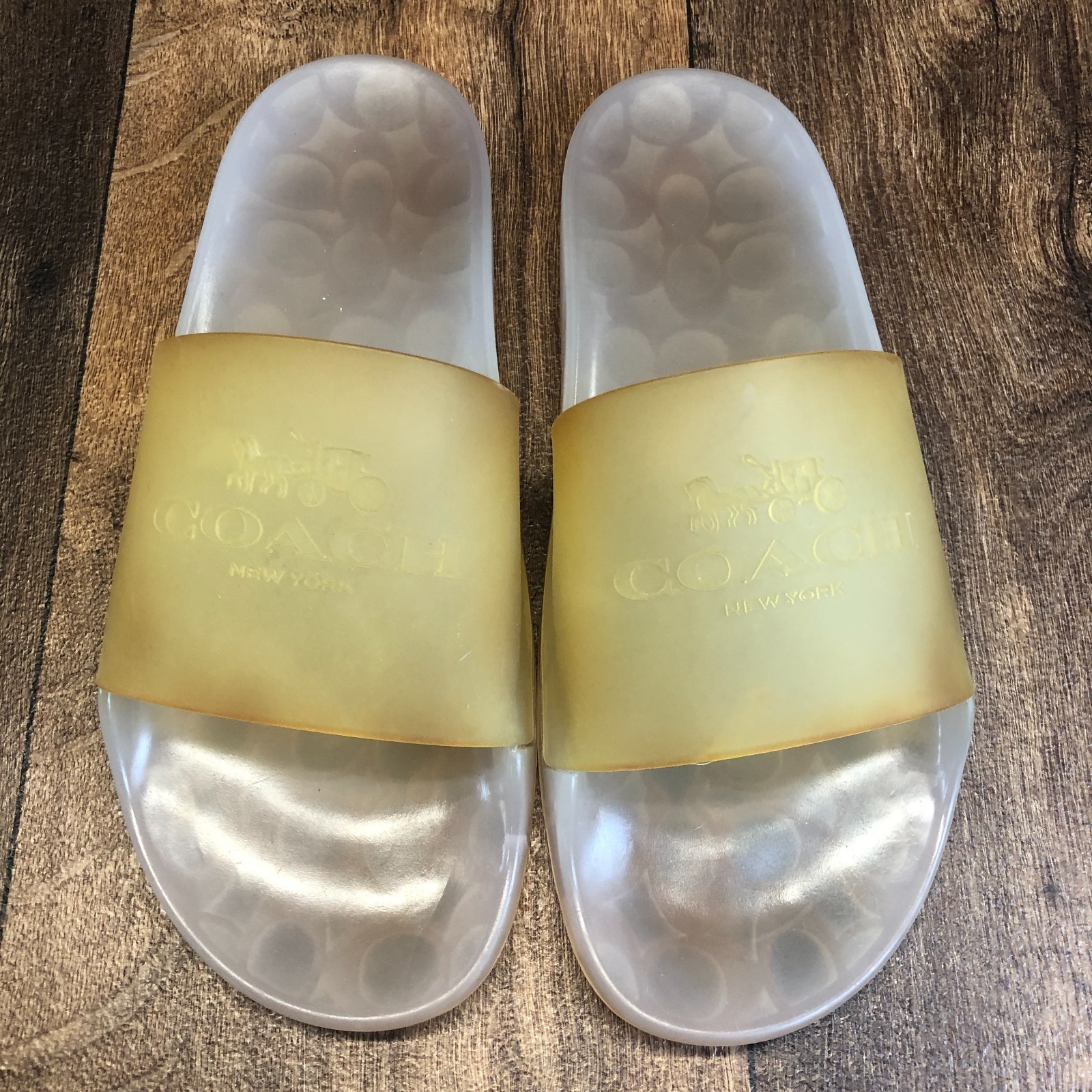 Coach Ulyssa Translucent Jelly Slides Sandals Women Size 11