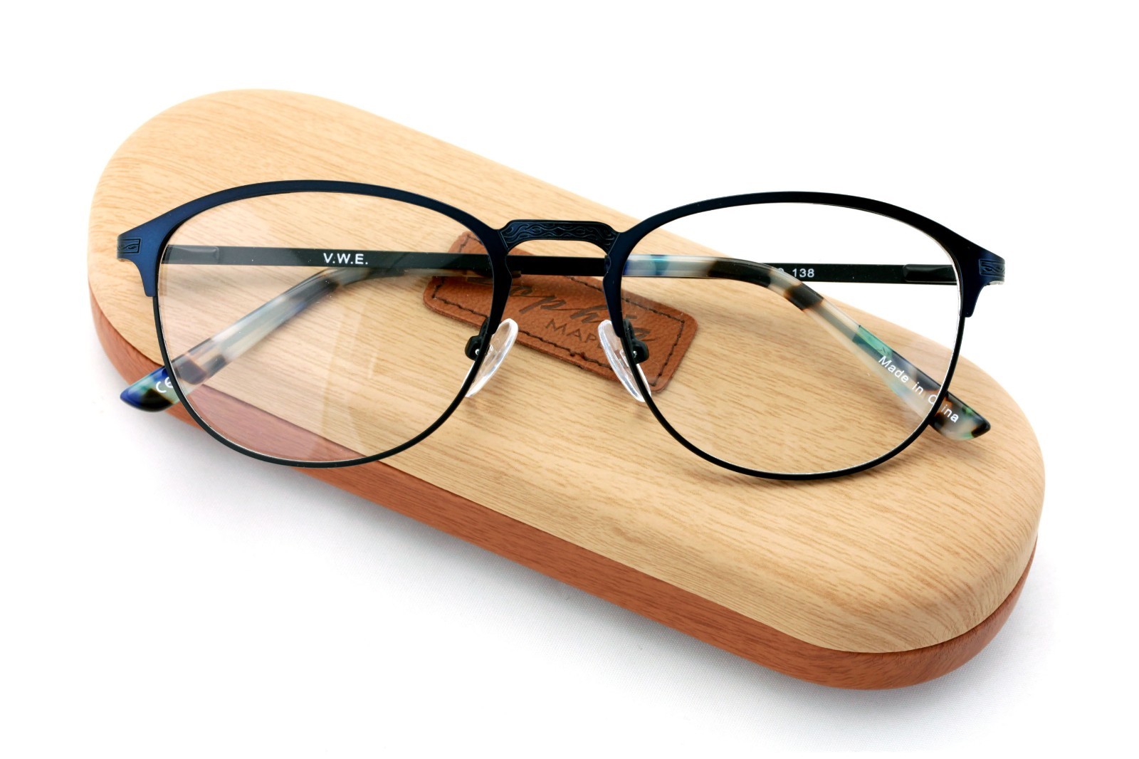 Oval Circular Metal Non-prescription Glasses Frame Clear Lens Eyeglasses Rx’able