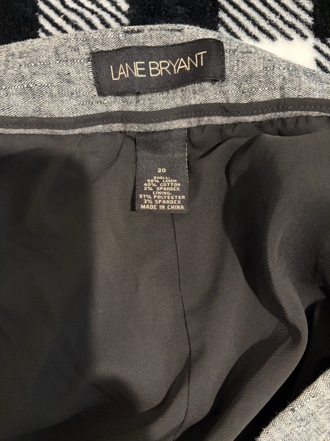 Lane Bryant Women’s Gray Linen Blend Cropped Capri Pants Size 20