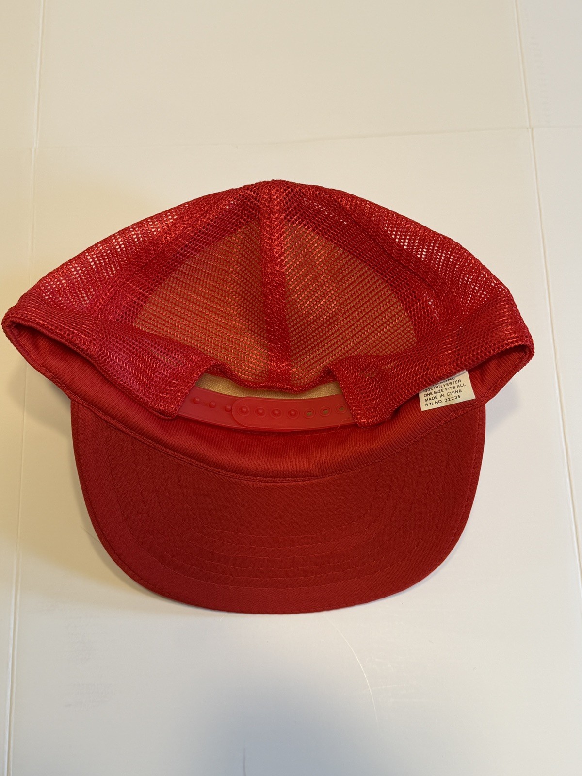 Vintage Nissan Hat Trucker Cap Snapback Red White Lakeland Dealership
