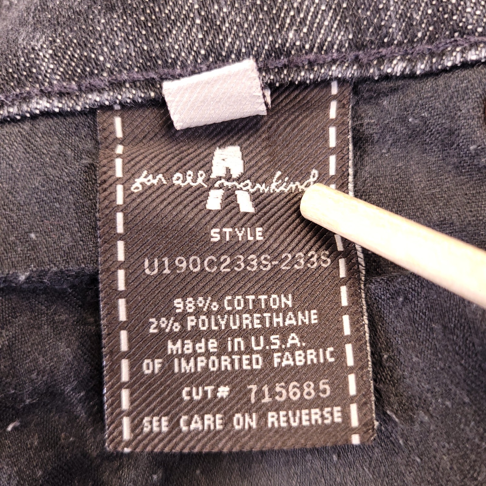 7 For All Mankind Straight Leg Jeans Women 27×27 Black Charcoal Low Rise Stretch
