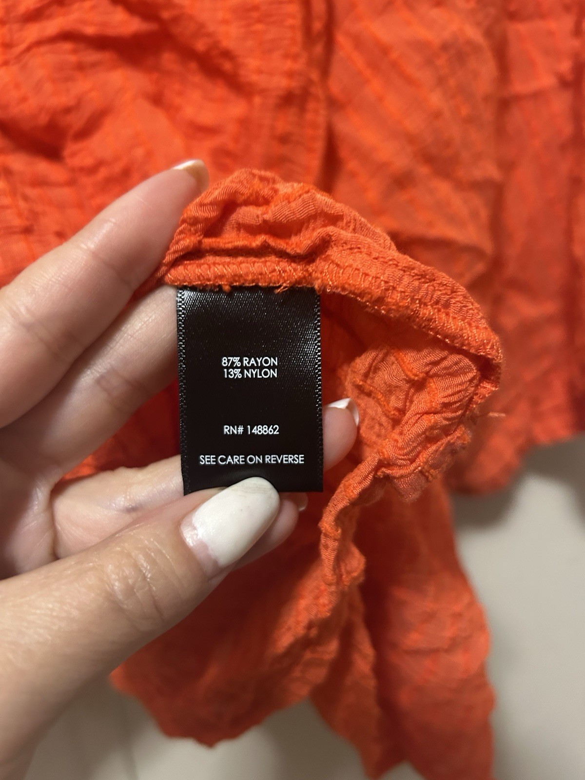 Torrid Textured Gauze Peasant Blouse Semi Sheer Size 2 (2X) Bright Orange