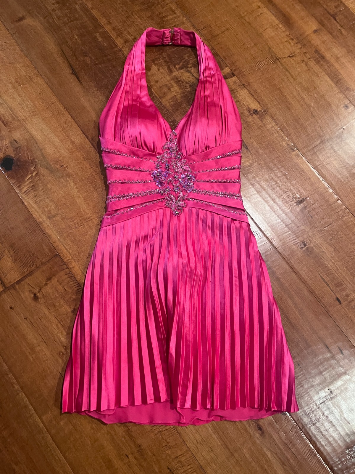 Hot pink sequin detailed y2k homecoming dress size xxs- xs