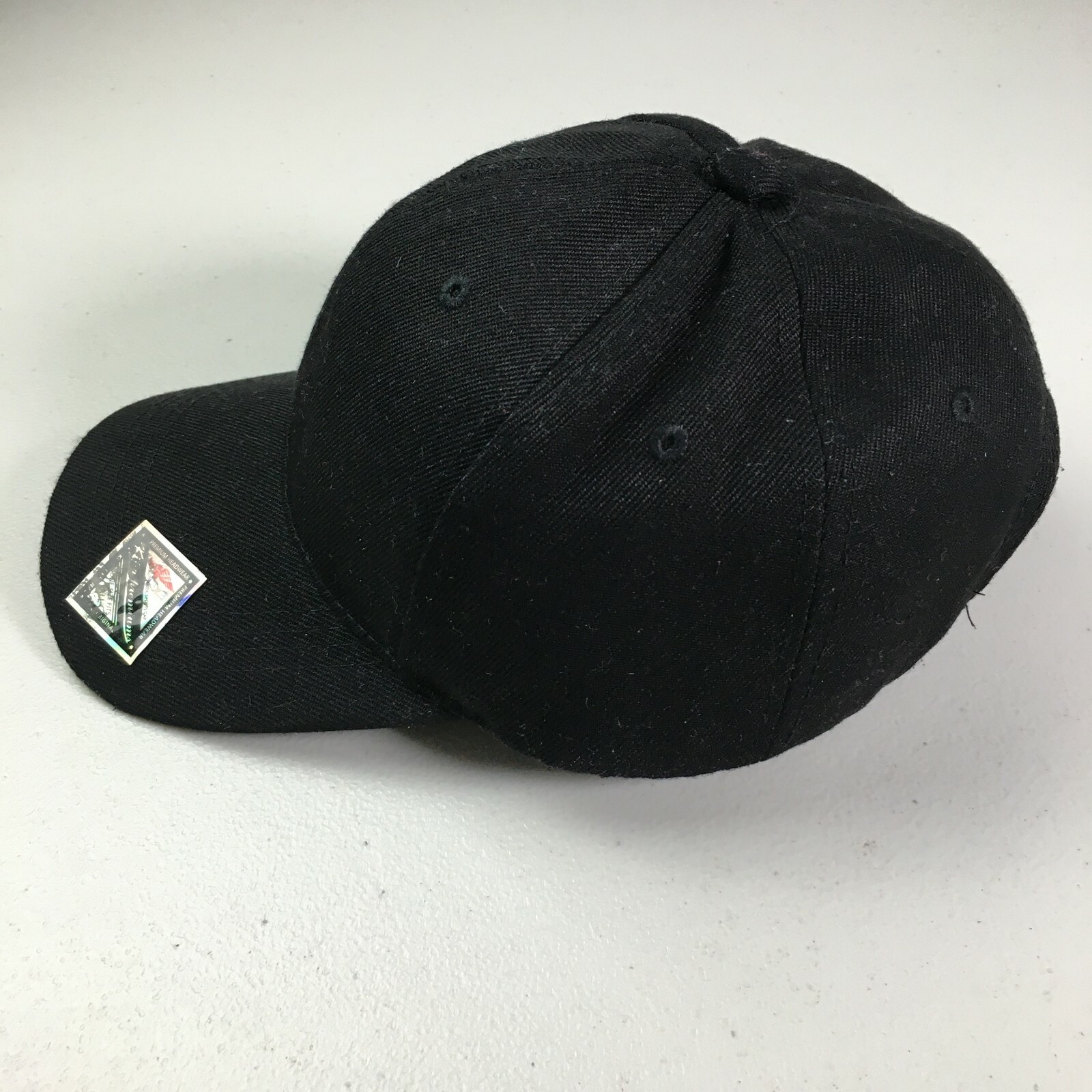 Black Plain Adjustable Baseball Hat Strapback Adult Size Kipa Headwear