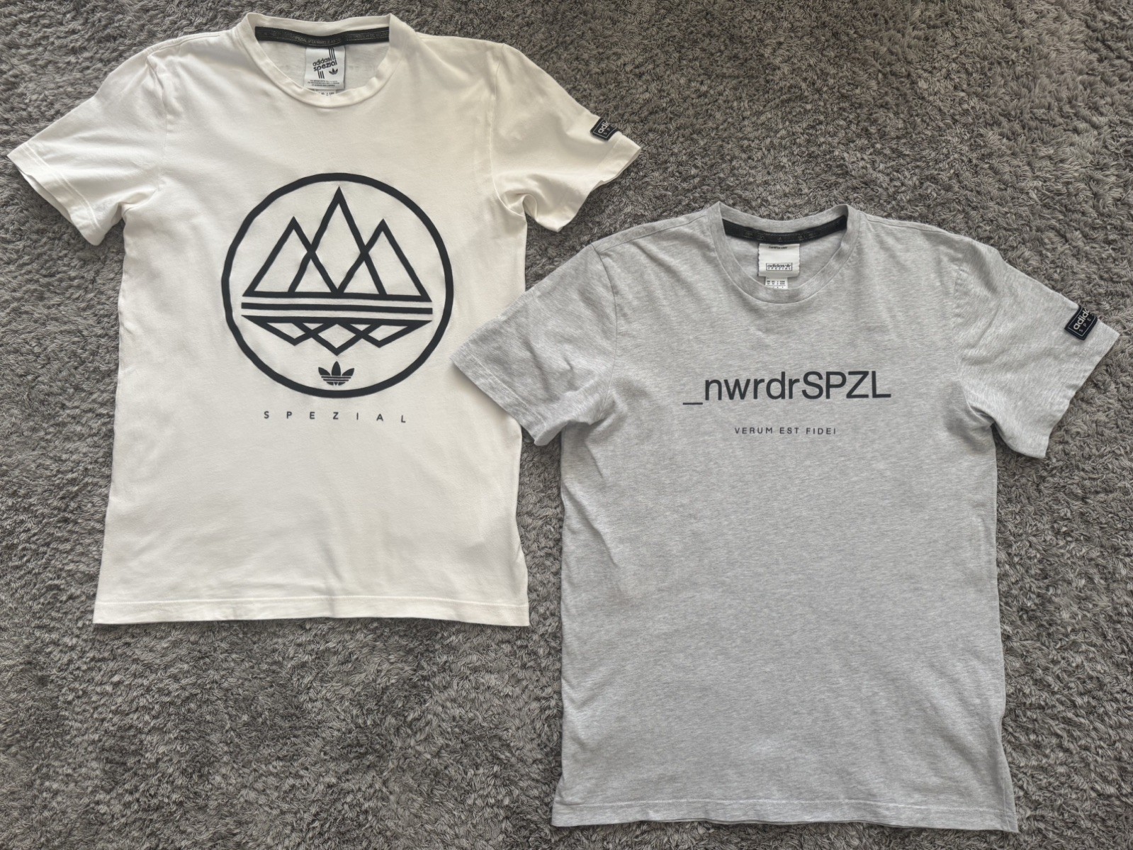 LOT OF 2 t-shirts Adidas SPZL MOD TREFOIL 2017 S and NEW ORDER M SPEZIAL