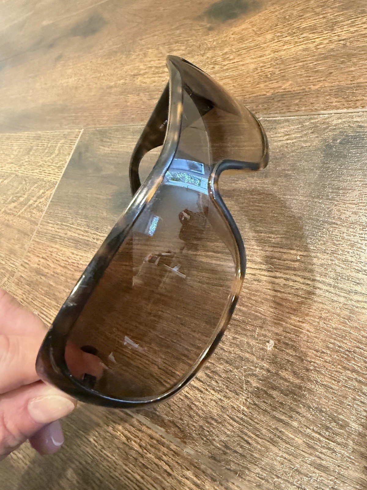 Versace MOD 4098 Shield Sunglasses Tortoise Shell Brown Gradient Lens Women