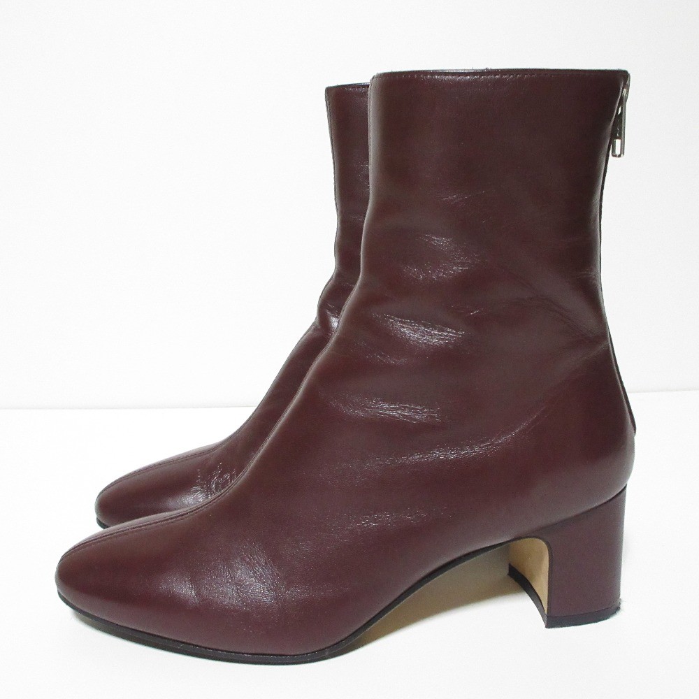 FABIO RUSCONI Ankle Boots, Size 36 1/2 (9.3 inches), Bordeaux. Women USED