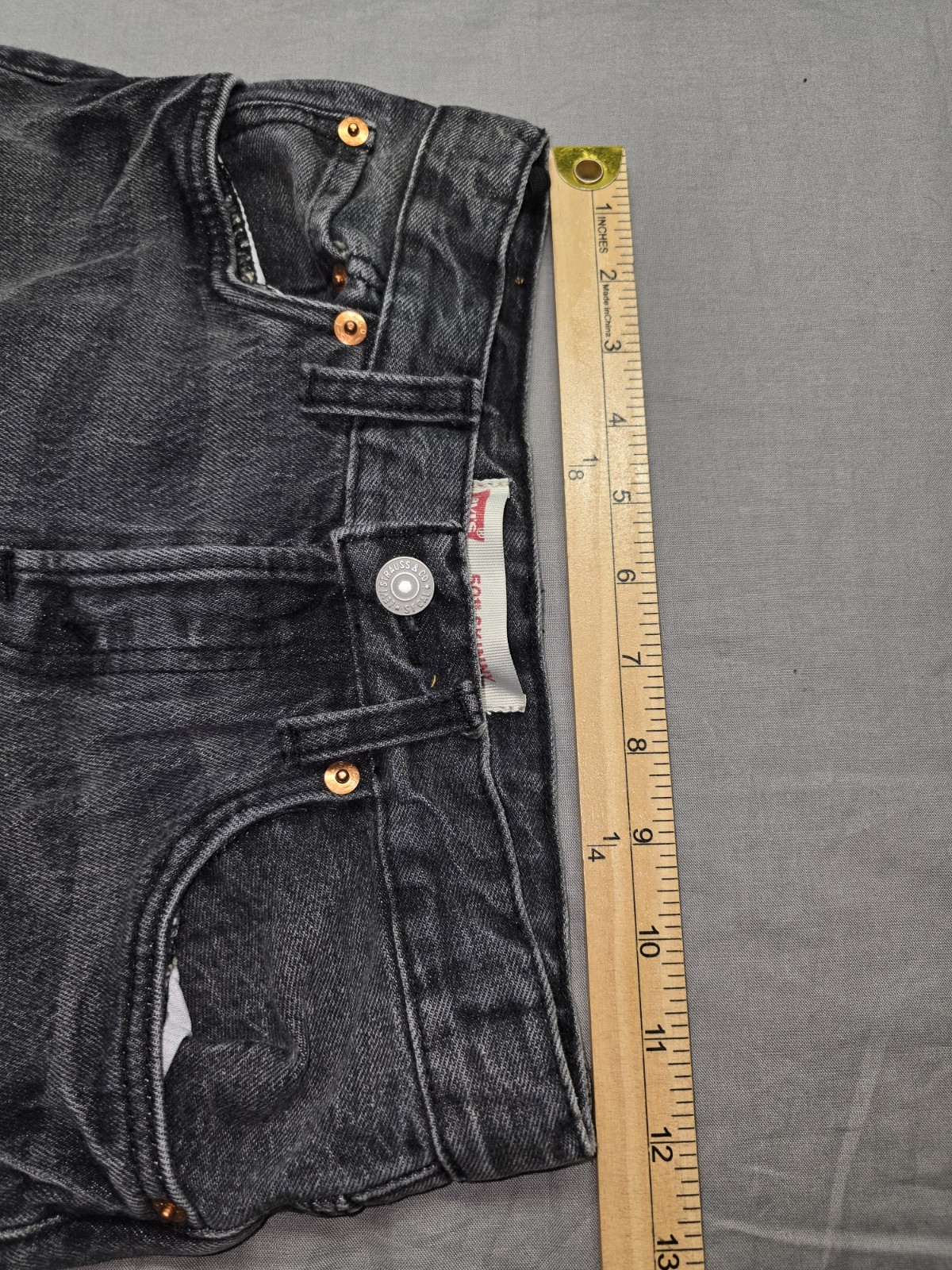 Levi’s Kids 501 Skinny Jeans Gray Size 8 Reg W24 L22 Boys Girls Unisex
