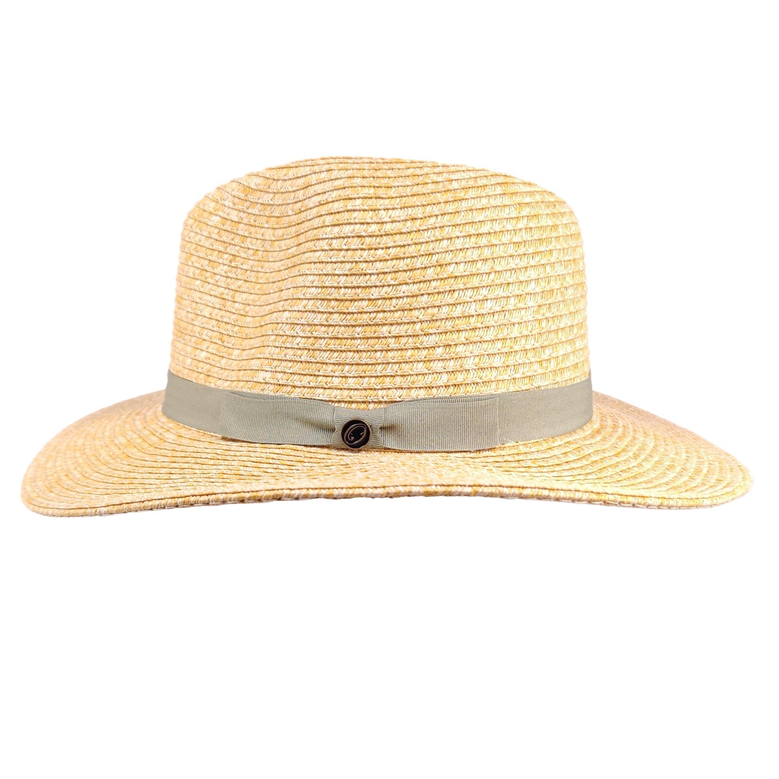 Men’s Natural Tan Safari Hat Woven Paper Straw Outback M-XL Unisex Olive Band