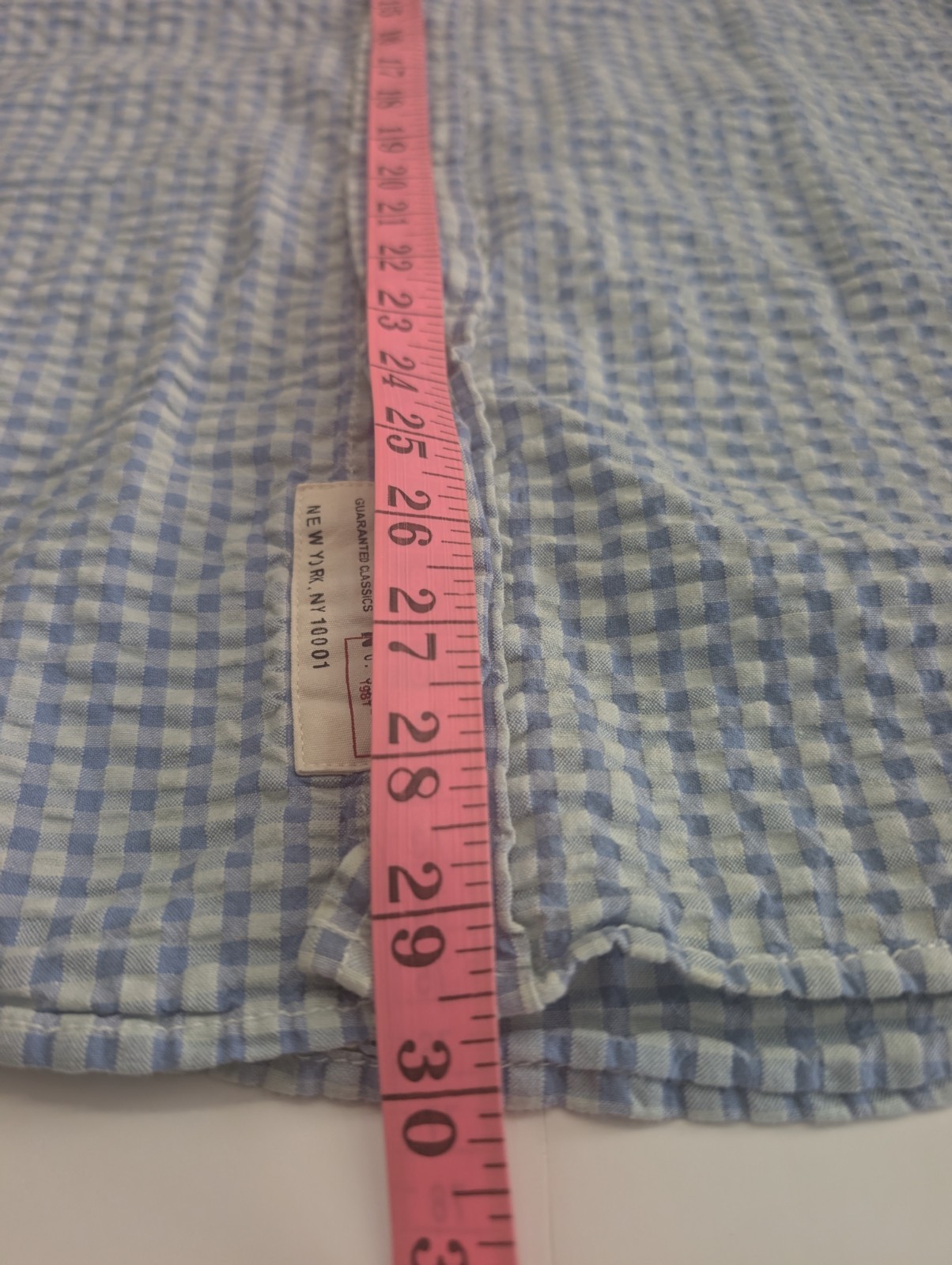 Bubble Gauze Gingham Check Pearl Snap Western Shirt XL Short Sleeve Company 81