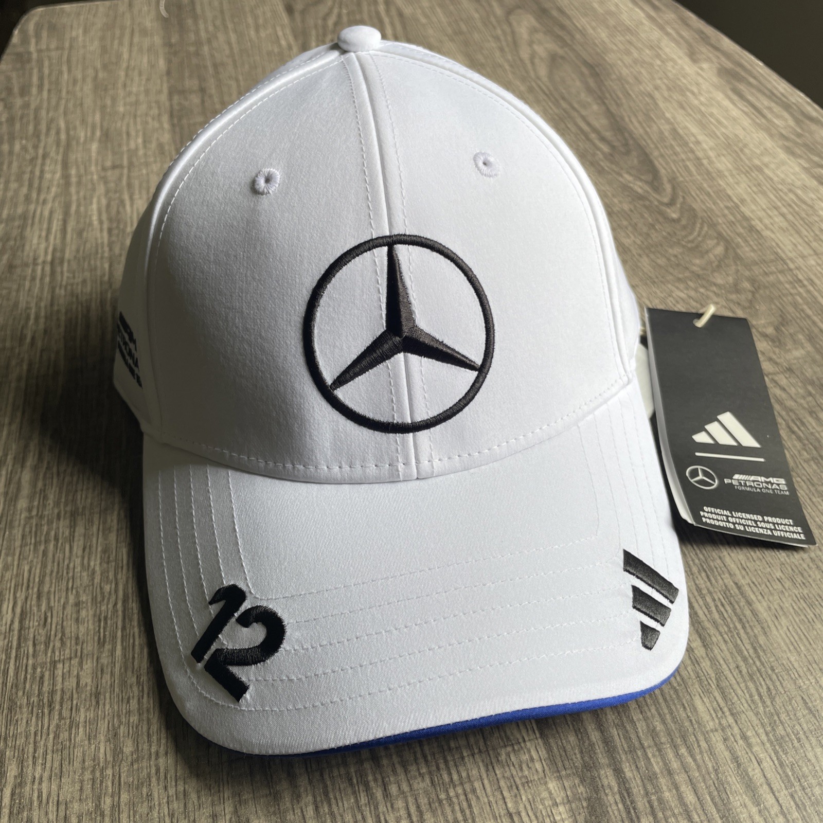 Adidas Mercedes AMG Petronas Kimi Antonelli #12 F1 Racing Adjustable Hat White