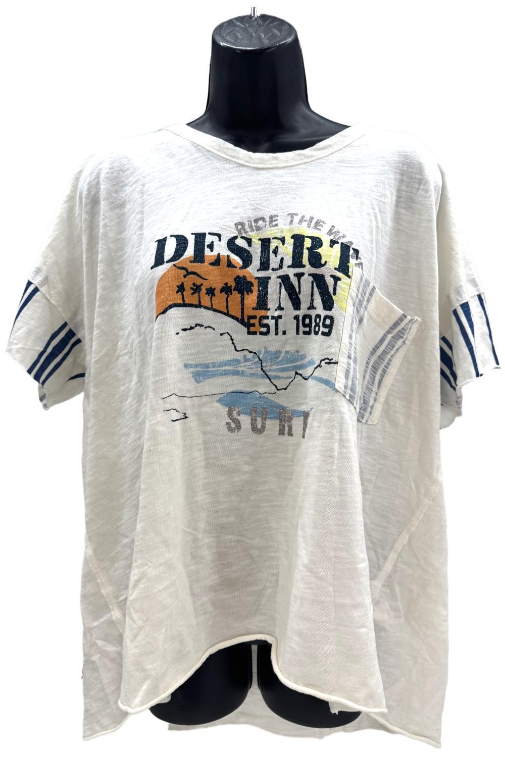 Anthropologie Women’s Graphic Tee Desert In Ivory