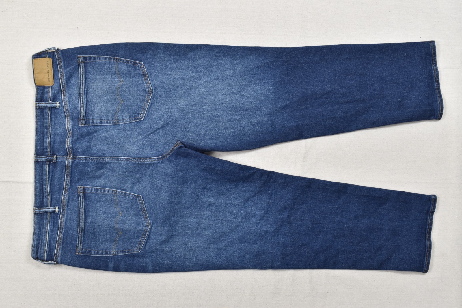 American Eagle Airflex+ Athletic Straight Men Jeans Blue Wash Size 42×32 Cotton