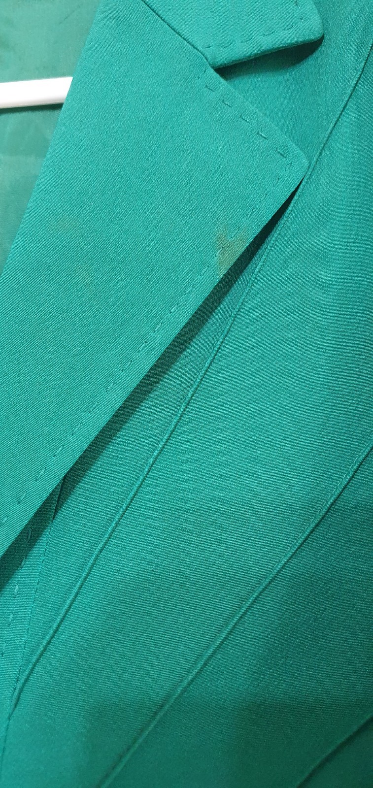 ESCADA Emerald Green Silk Blend Skirt Suit Jacket Set Size 46 EU / 16 US Vintage