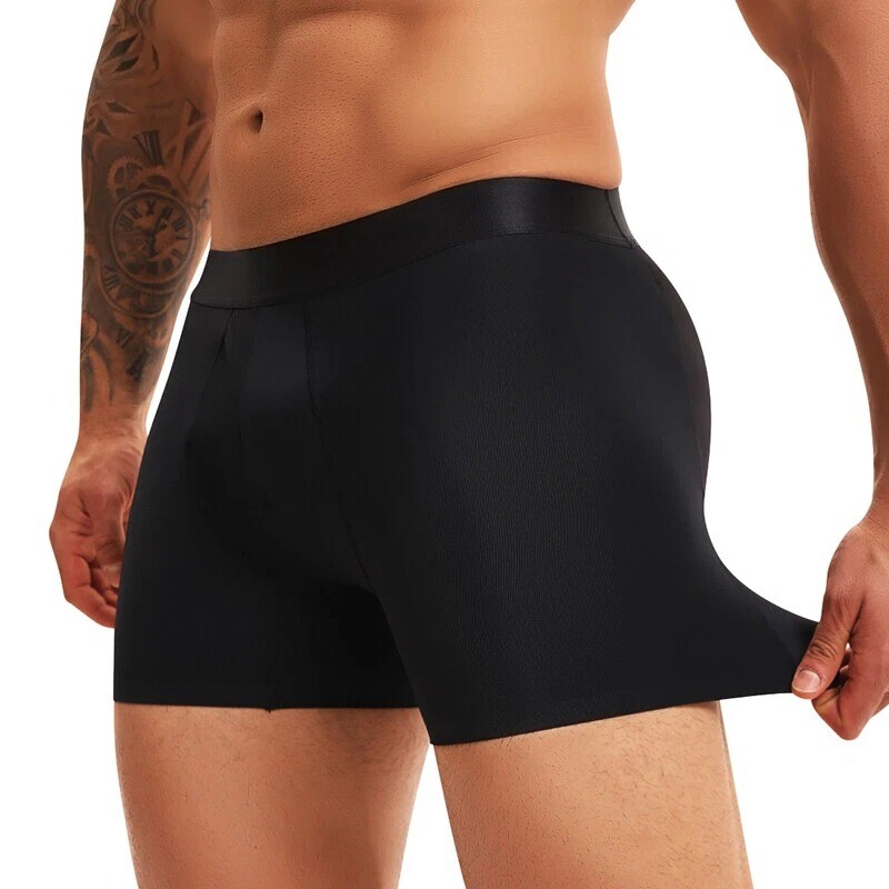 Men Butt Lifter Padded Underwear Boxer Briefs Booty Hip Enhance Shorts Shapewear