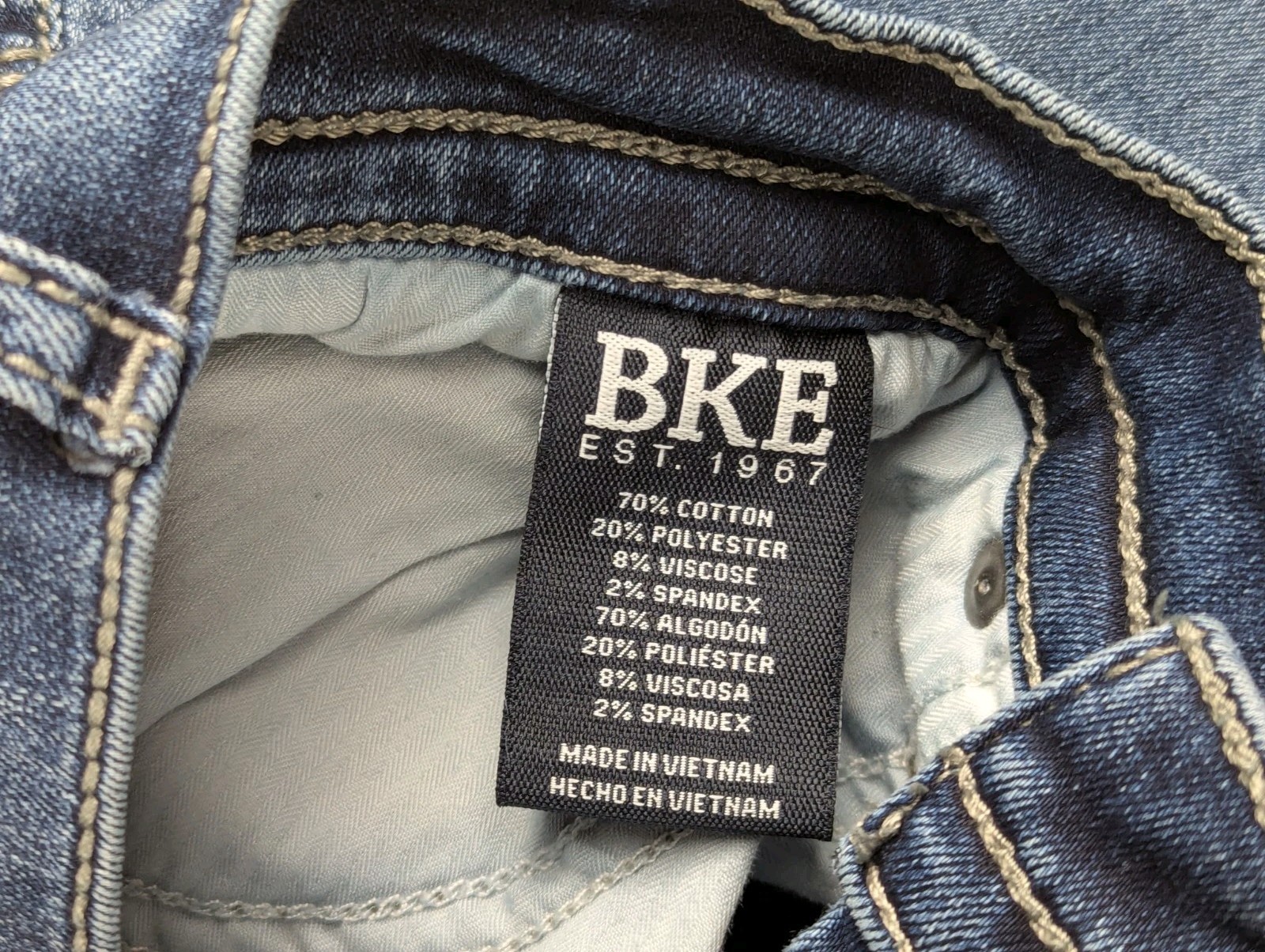 BKE Buckle Jake Straight Leg Mens 33×32 (ACTUAL 30×32) Dark Wash Denim