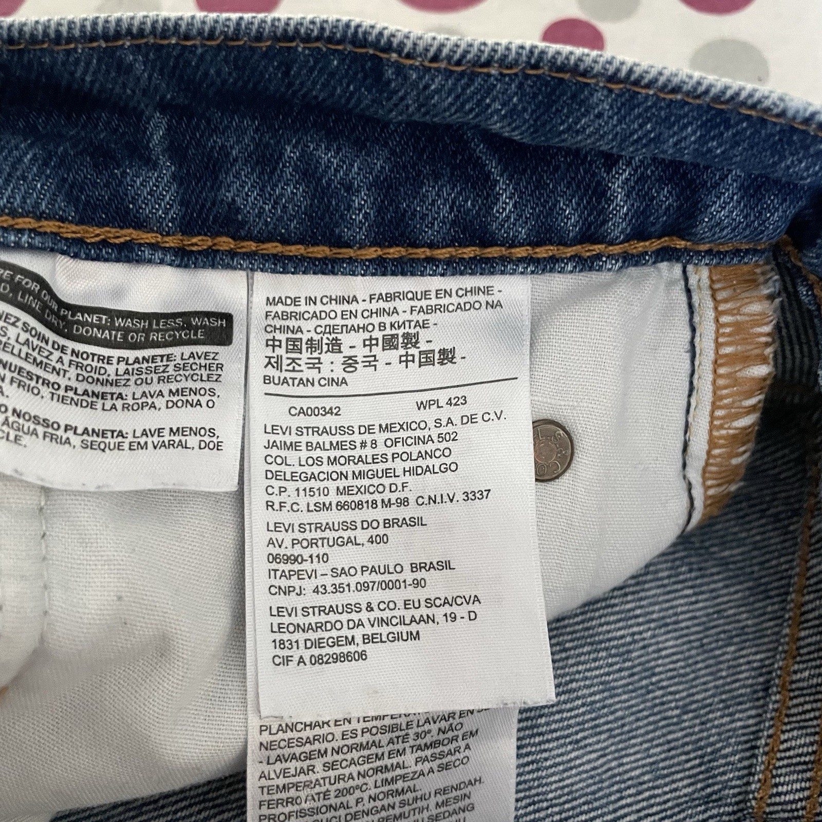 Levi’s Women’s Reworked Altered Jeans W26 L26 Cropped Blue Cotton See Pictures