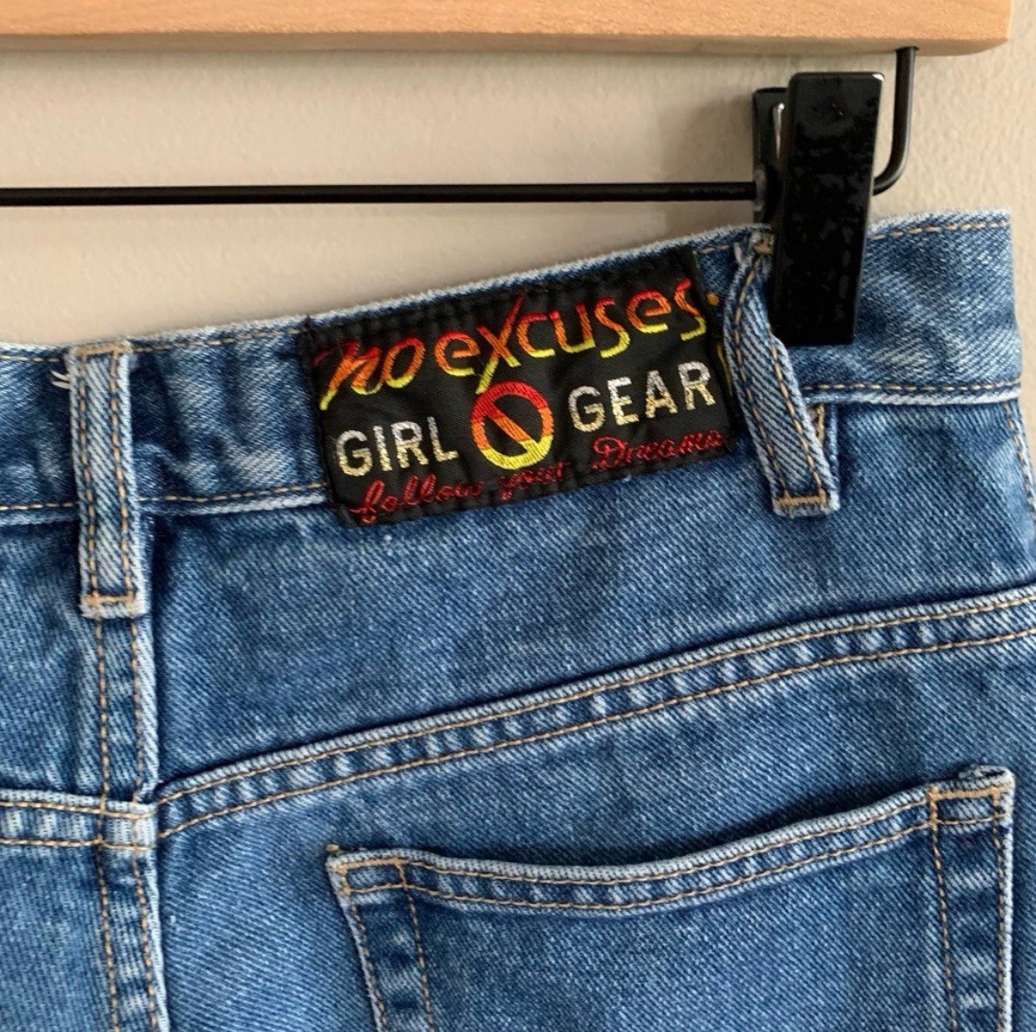 Vintage • No Excuses Y2k button fly bootcut jeans