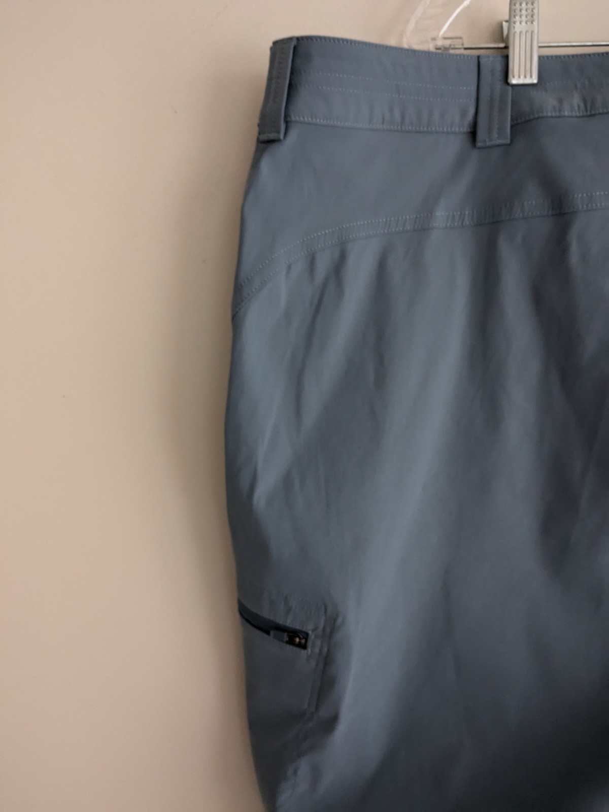 NWT Eddie Bauer Rainier Gray Blue Pants Capri Yoga Walking Golf Pickleball 3X