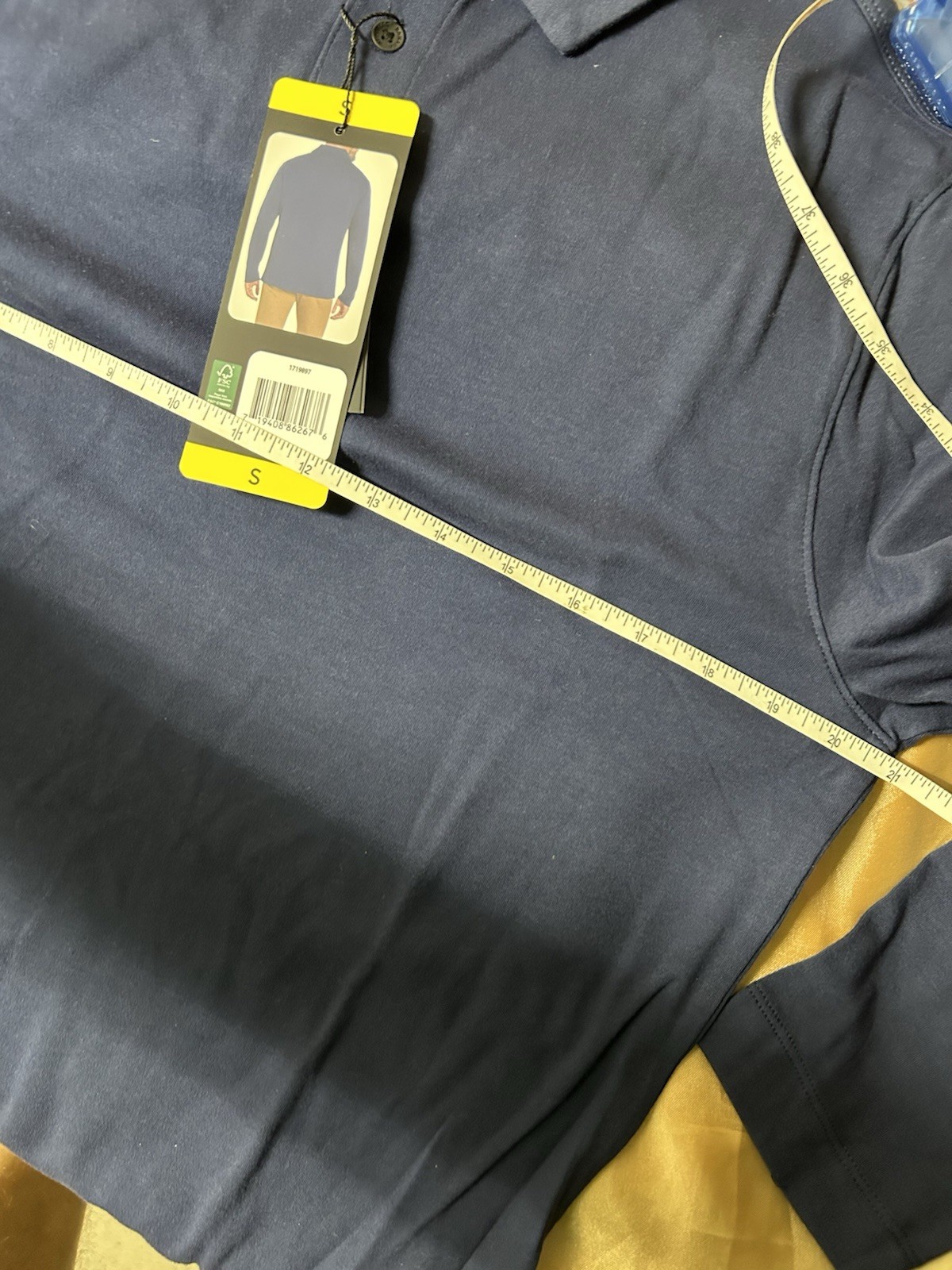 Lot of 2 Genuine size SMALL Banana Republic LONG-SLEEVE Luxe Cotton Polo Shirts