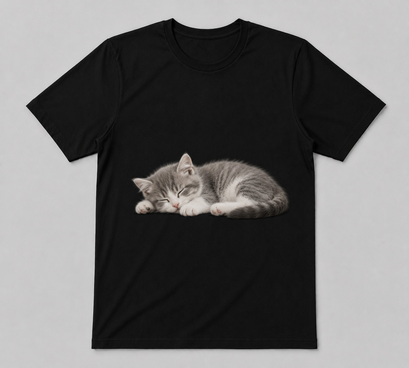 Animal Love Cute Cat Pet Lovers Black T-Shirt