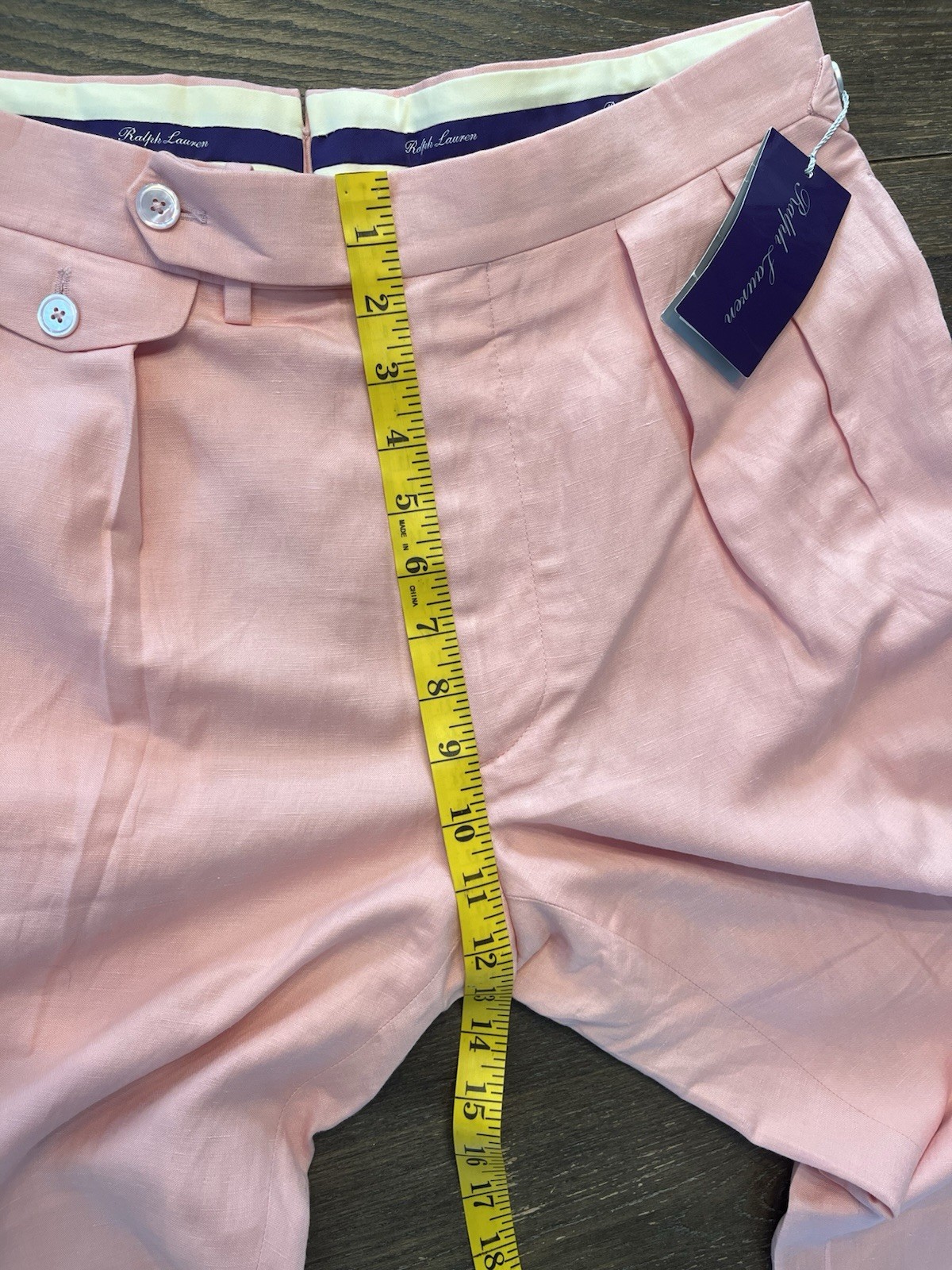 Ralph Lauren Purple Label Linen Pleated Trouser