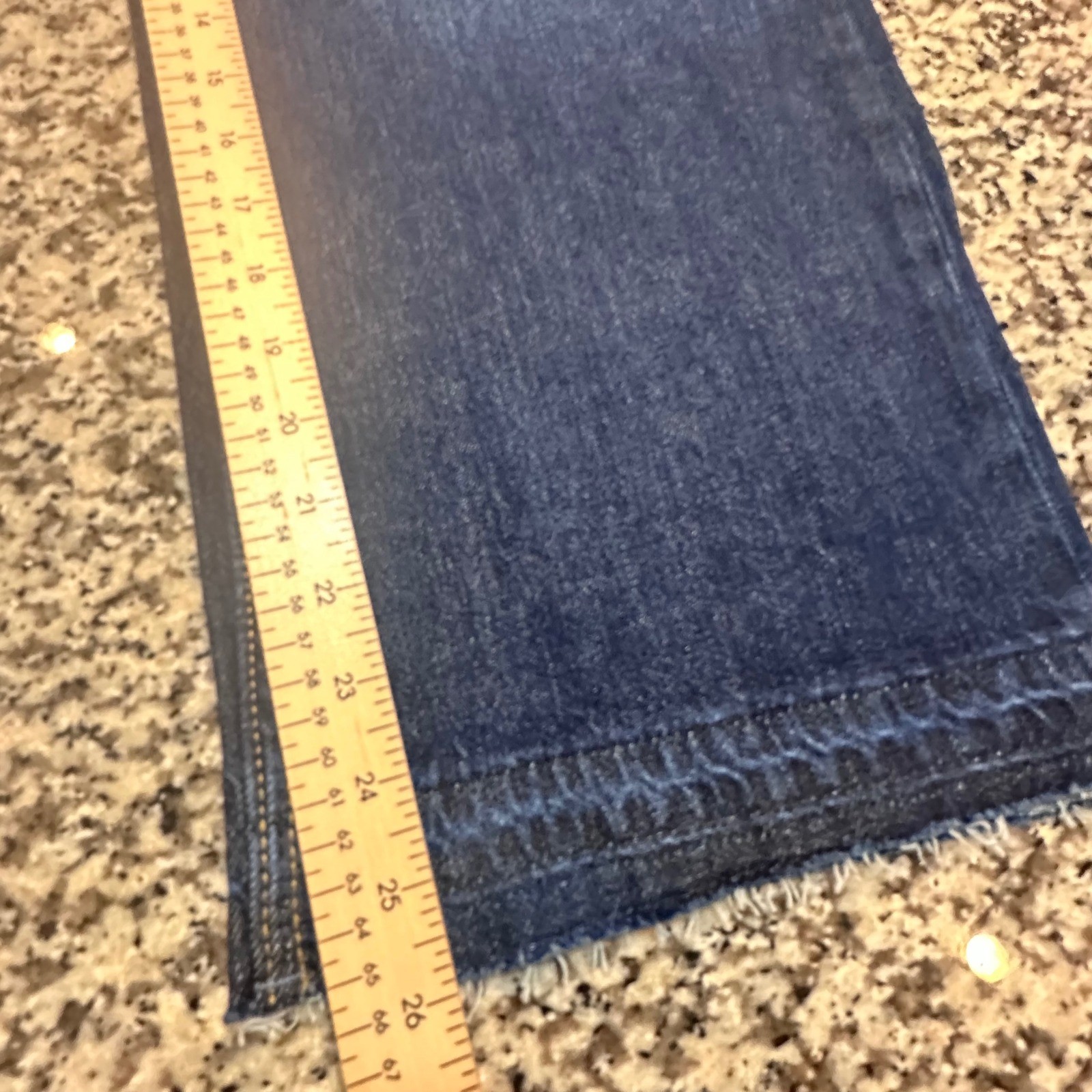 NWT Free Assembly Women Dark Indigo Wash Released Hem Wide Leg Jeans Size 8