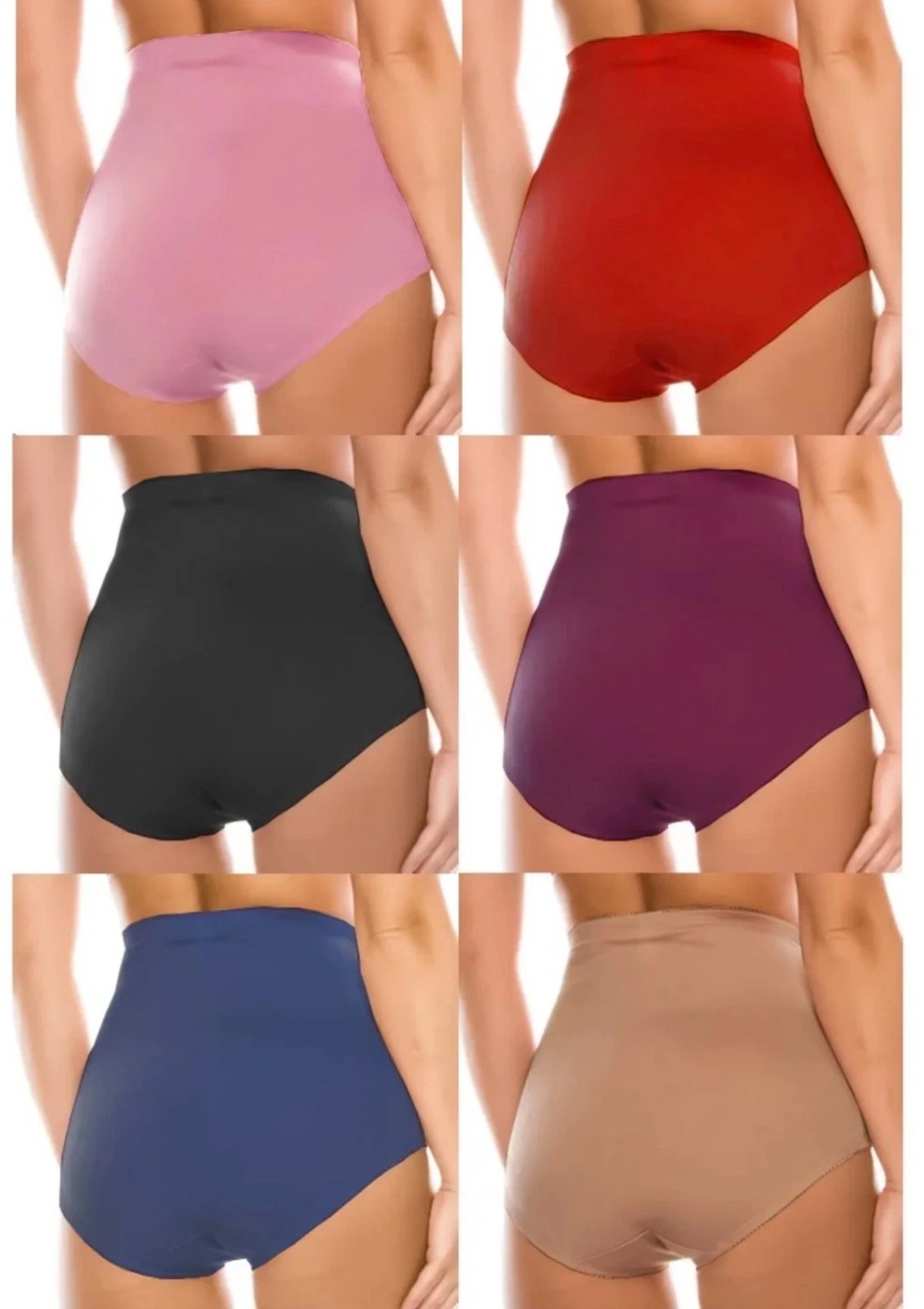 High Waist Briefs Lot 2,4 or 6 Panties Tummy Control High Rise Underwear 58 S-5X