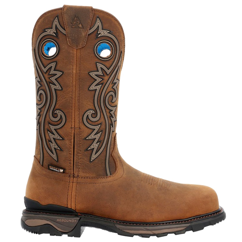 Rocky Carbon 6 12 Inch Waterproof Carbon Toe Work Mens Brown RKW0376