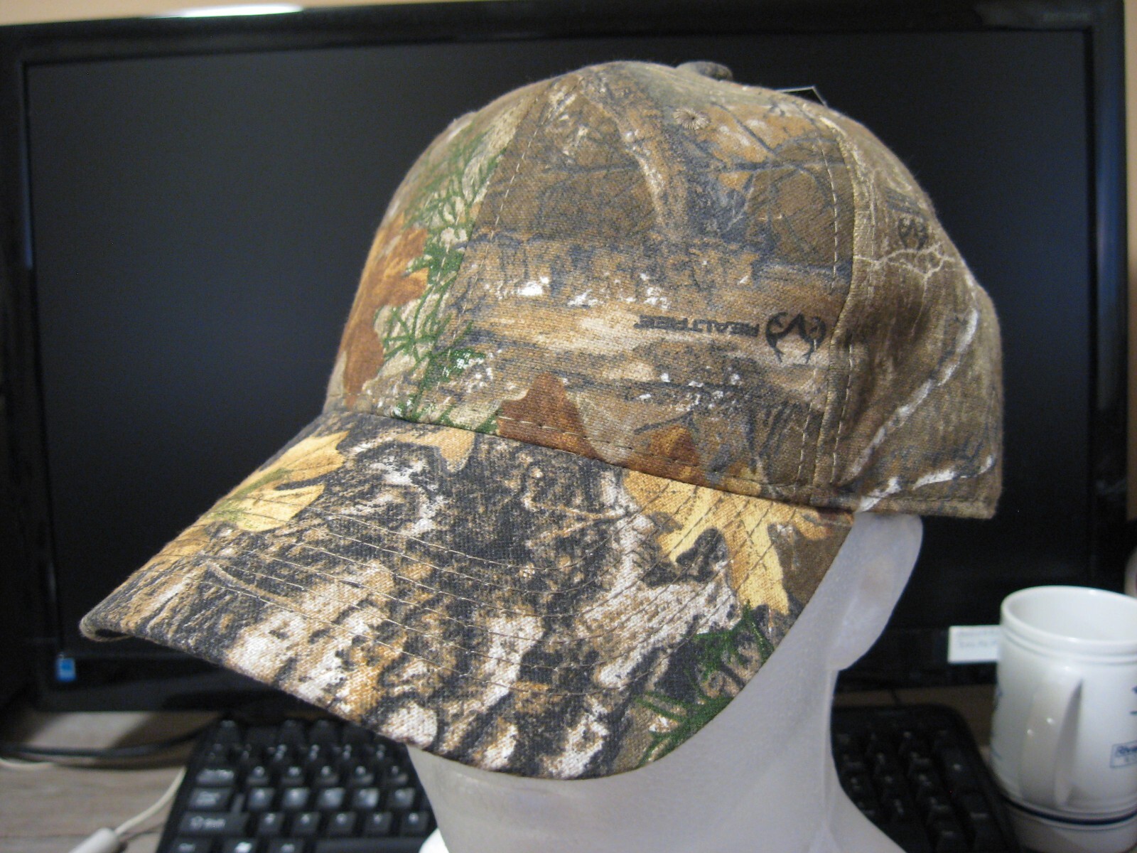 Realtree Edge Adjustable Cap / 6 Panel Solid Plane Jane Camo Hat No Logo OSFM