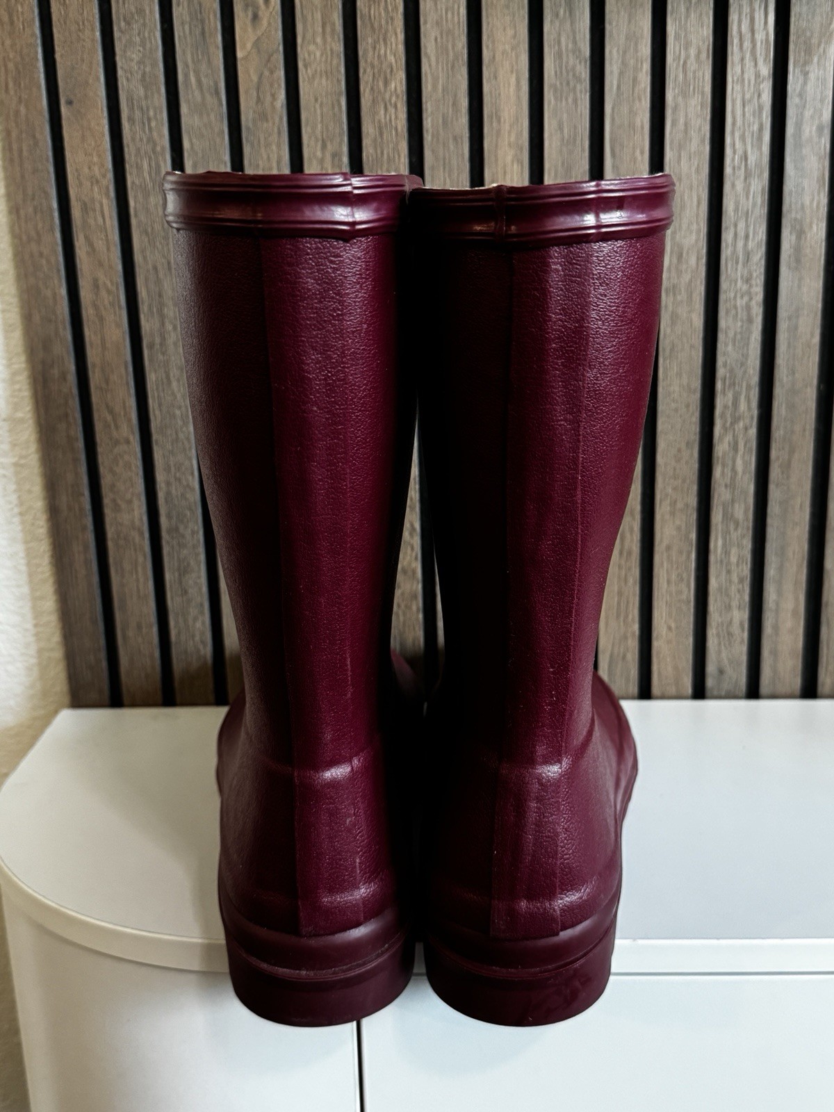 Le Chameau 1927 Burgundy Rubber Pull-On Rain Boots MEN’S US 9 / WOMEN’S US 10