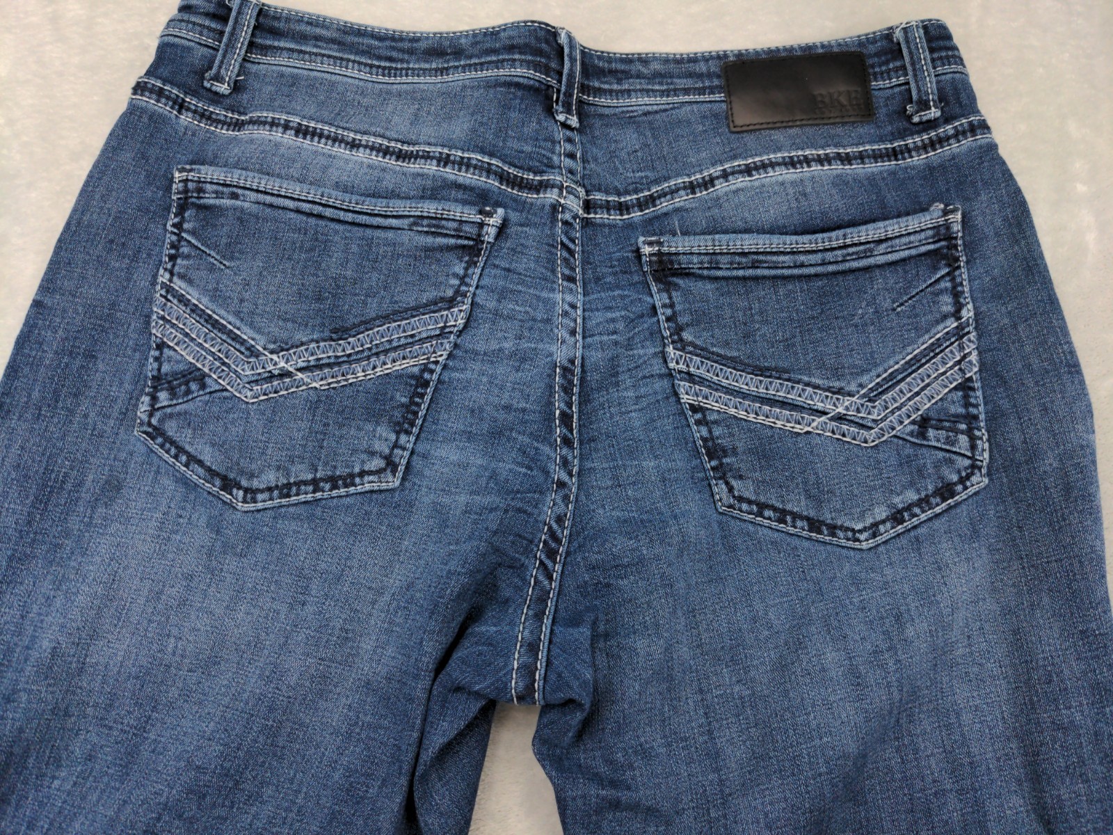 Buckle BKE Tyler Jeans Men 34×32 Bootcut Whisker Stretch Cowboy Denim