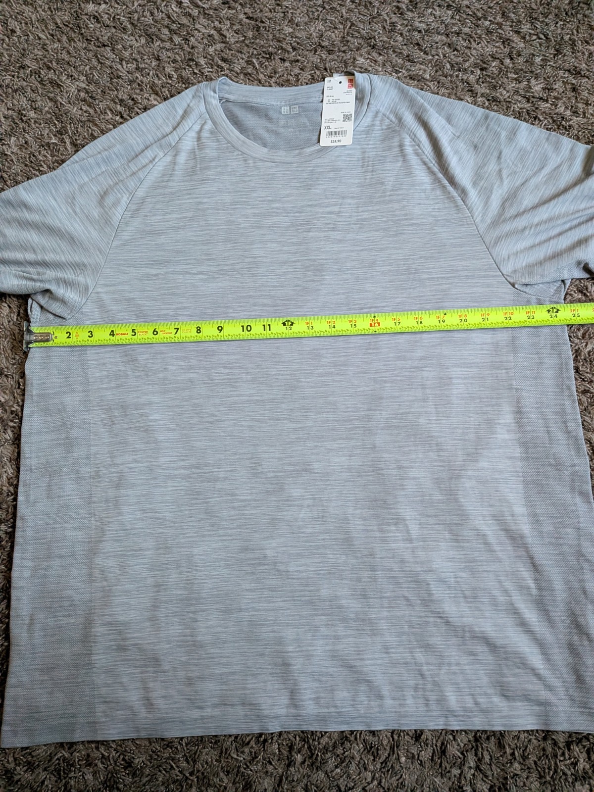 NWT Uniqlo Dark Gray + Gray Heather Dry-Ex Performance Shirts Lot of 3 Men’s XXL