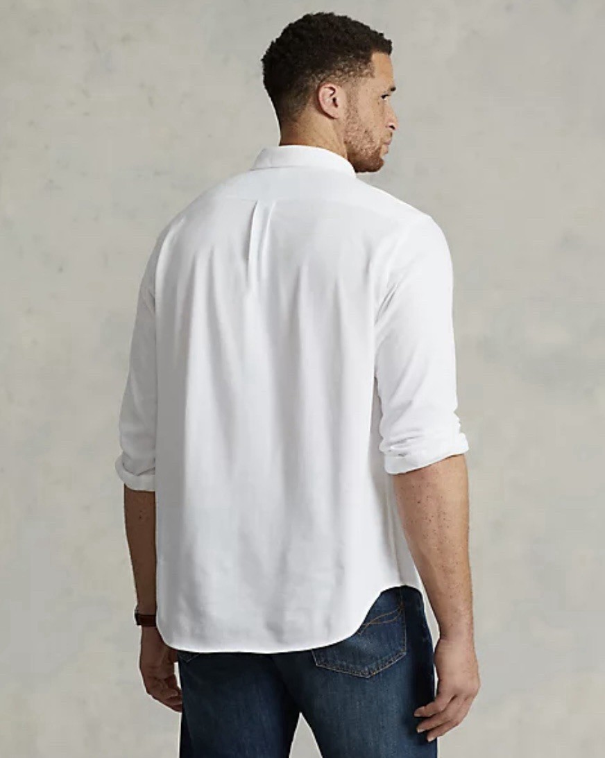 Polo Ralph Lauren Featherweight Button Down Mesh Shirt White Big & Tall Sz 2XB