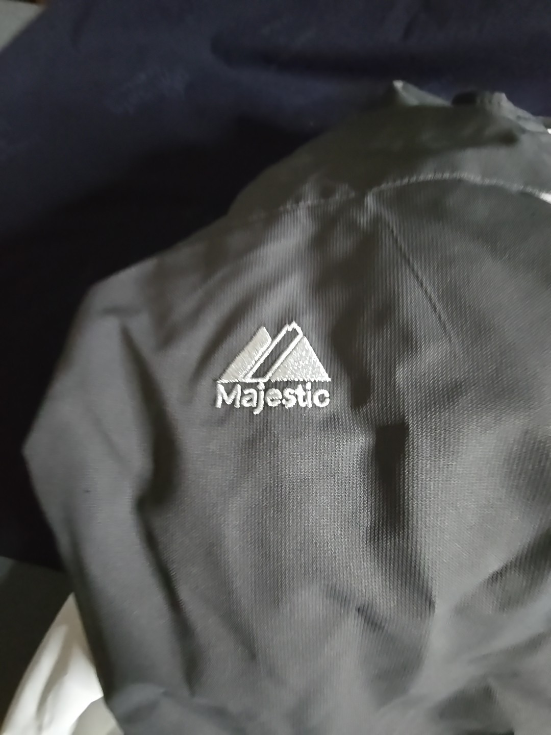 BLANK Majestic Athletic Therma Base Premier Jacket Grey White XL