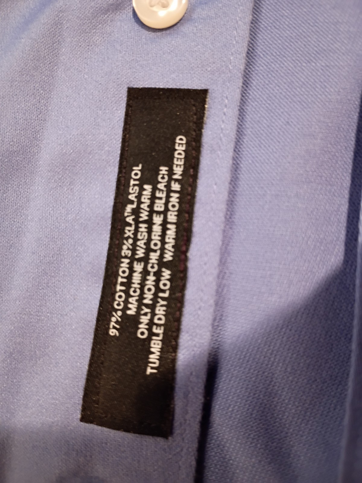 MURANO men’s liquid cotton blueish purple button up shirt Size 17/35