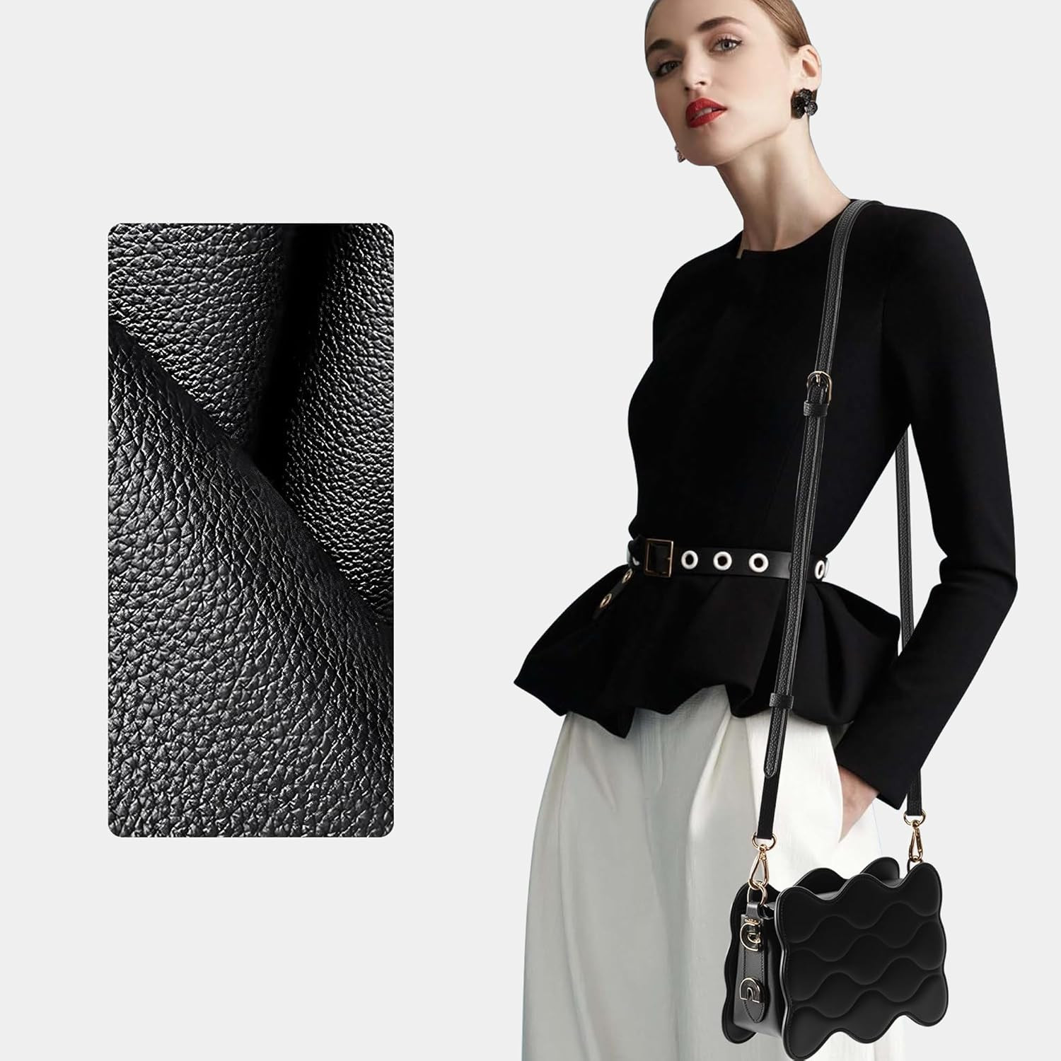 PU Leather Purse Strap Replacement Crossbody Adjustable Long Thin Handmade Shoul