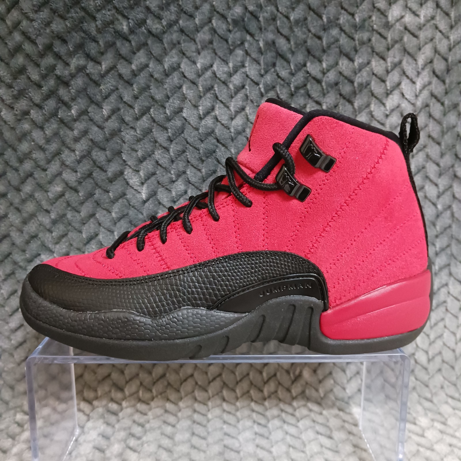 Air Jordan 12 Retro GS Reverse Flu Game Varsity Red Black Sneakers Shoes Sz 4.5Y