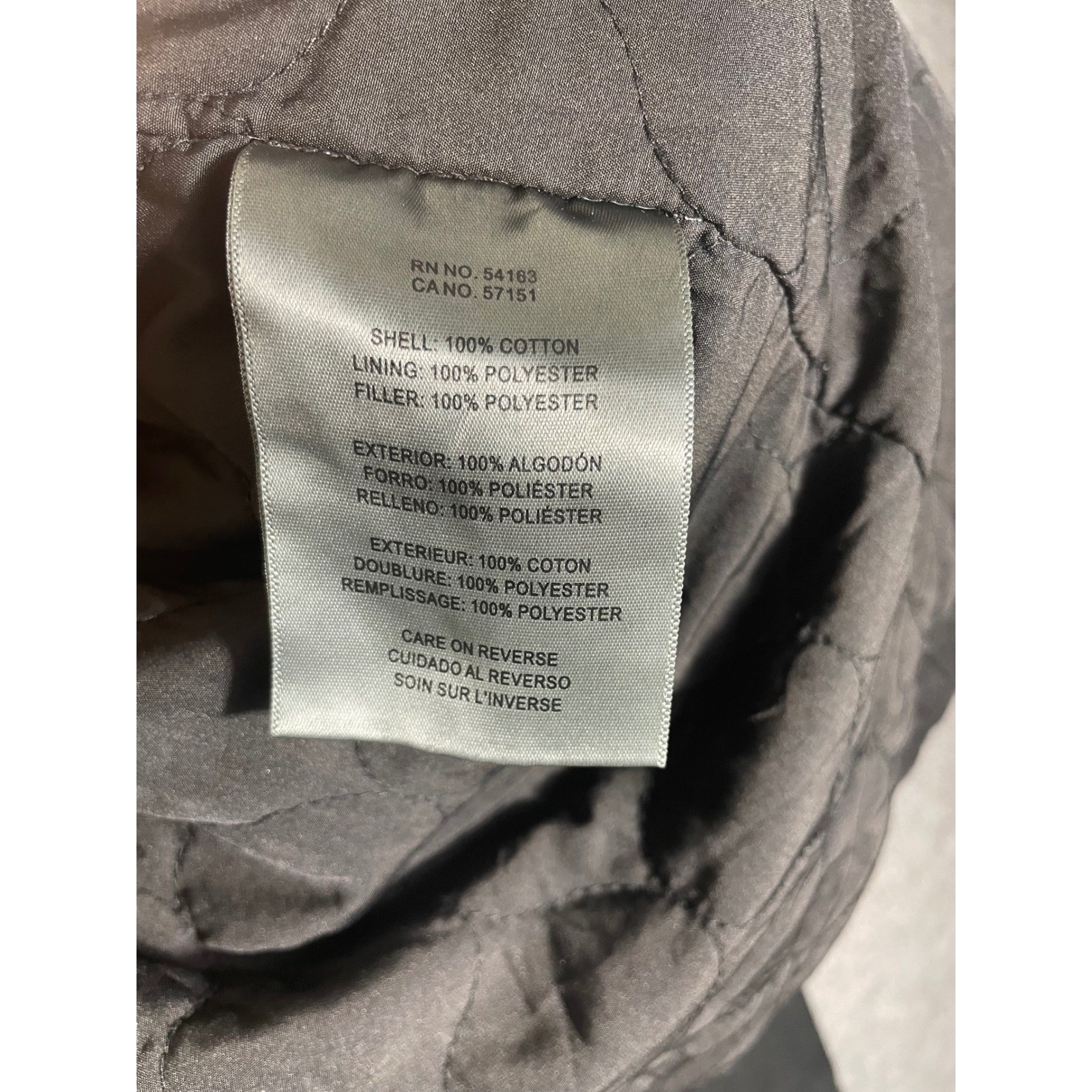 Levis Mens Military Field Jacket Black Cotton Canvas Quilted Utility Coat Small