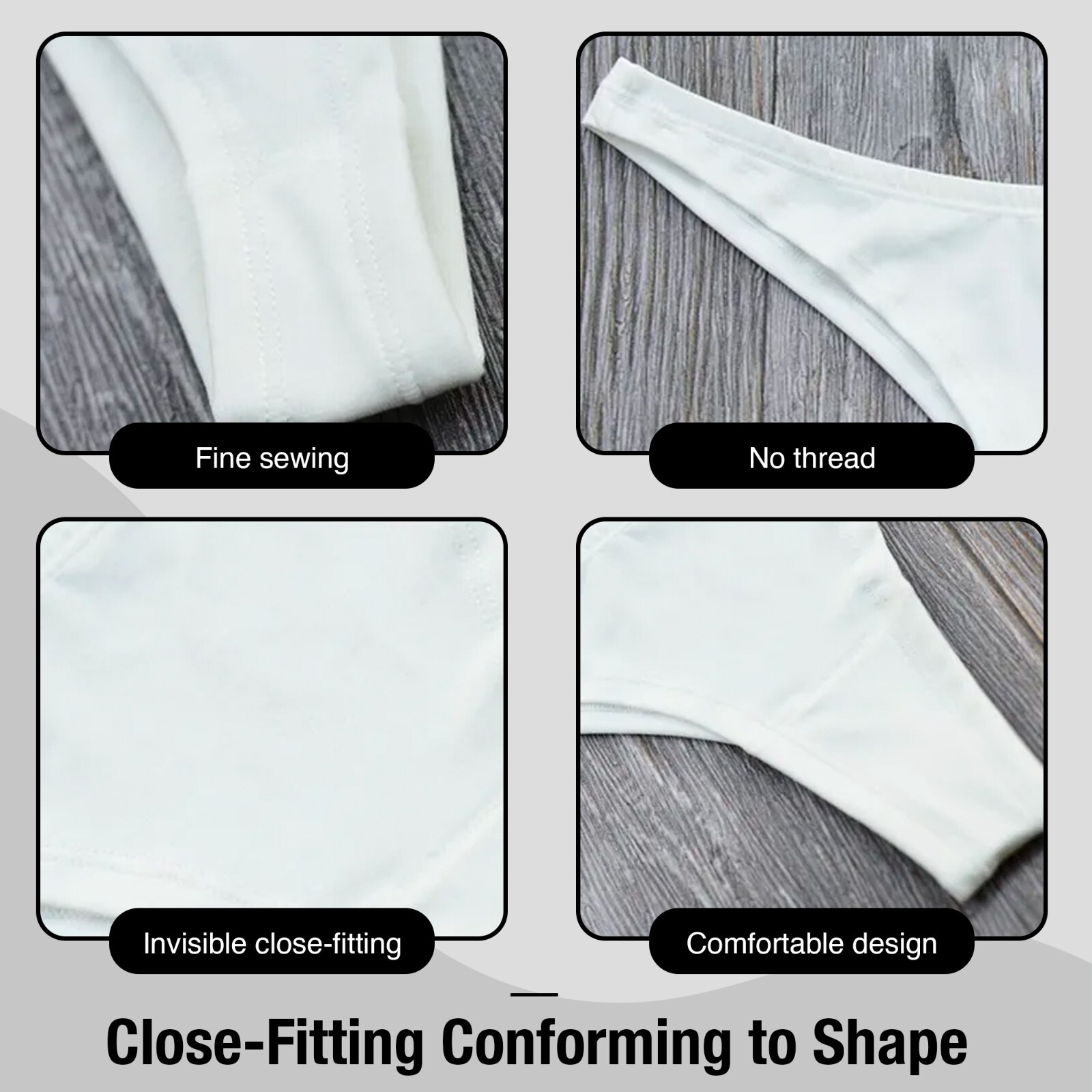 TRUBU Women’s 3 Pack Sport Thong Underwear Moisture Wicking Cotton Stretch