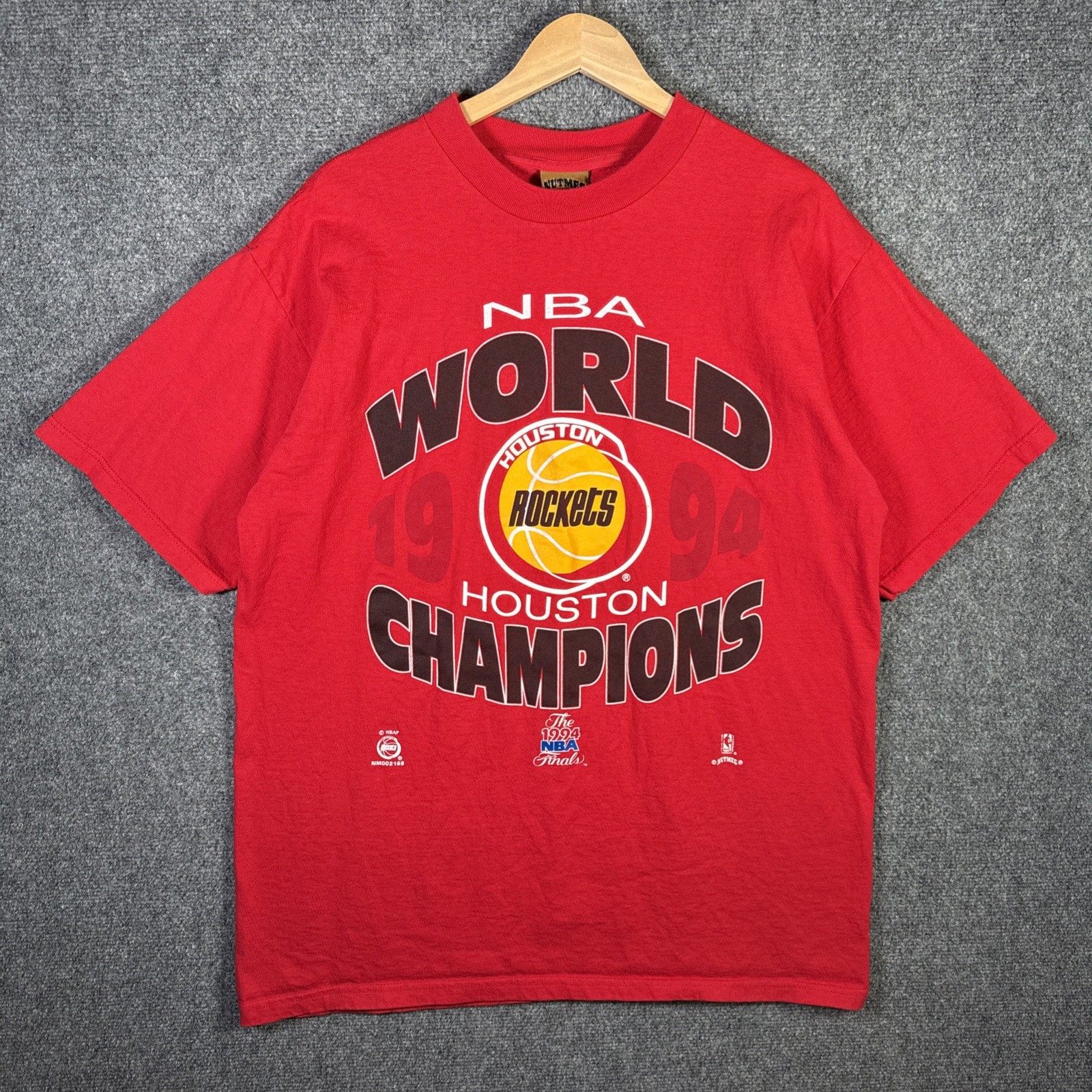 Vintage Houston Rockets Shirt Mens XL Red 90s 1994 Finals NBA Basketball Sports