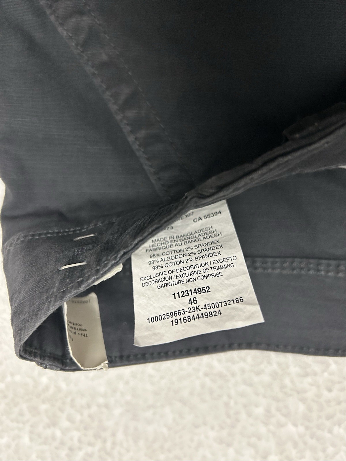 Wrangler Men’s 46 Cargo Shorts With Stretch Relaxed Fit Above Knee Dark Gray NEW