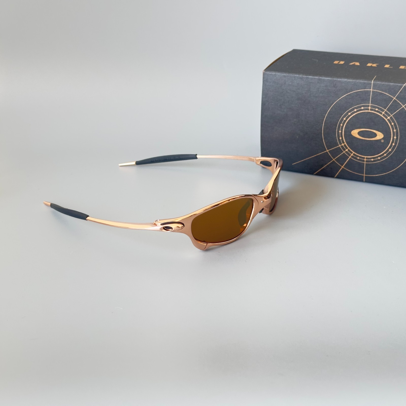 Oakley Juliet 1.0 X-Metal Rose Gold Faram Gold Polarized Sunglasses