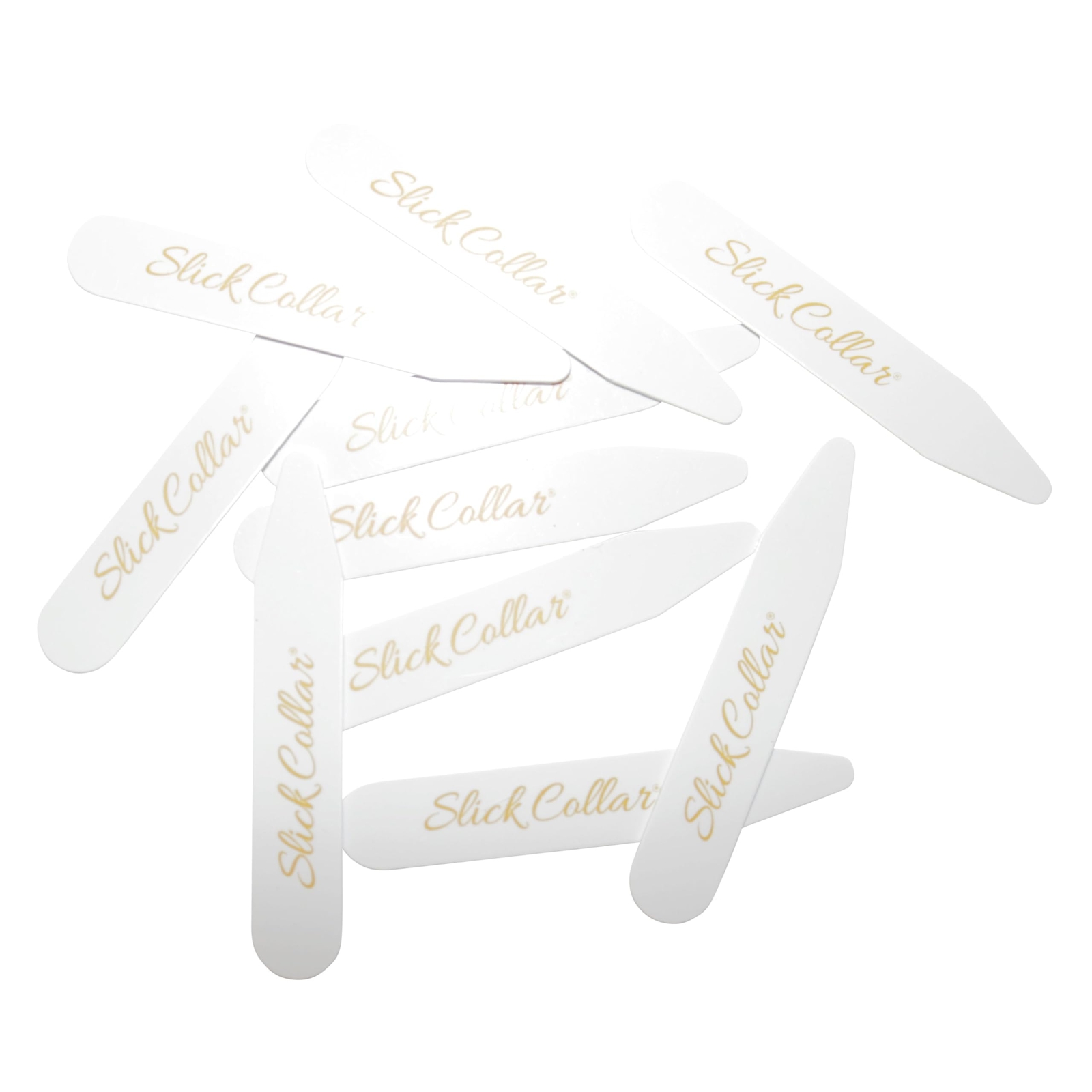 Shirt Collar Support System set with 3 adjustable, 10 premium Collar Stays &
