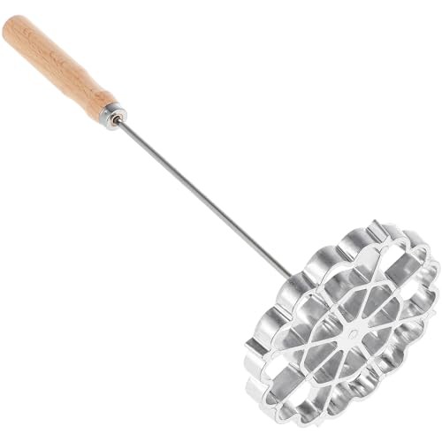 Rosettes Timbale Set Aluminum Waffle Mold with Wooden 31.50X12.00X12.00CM